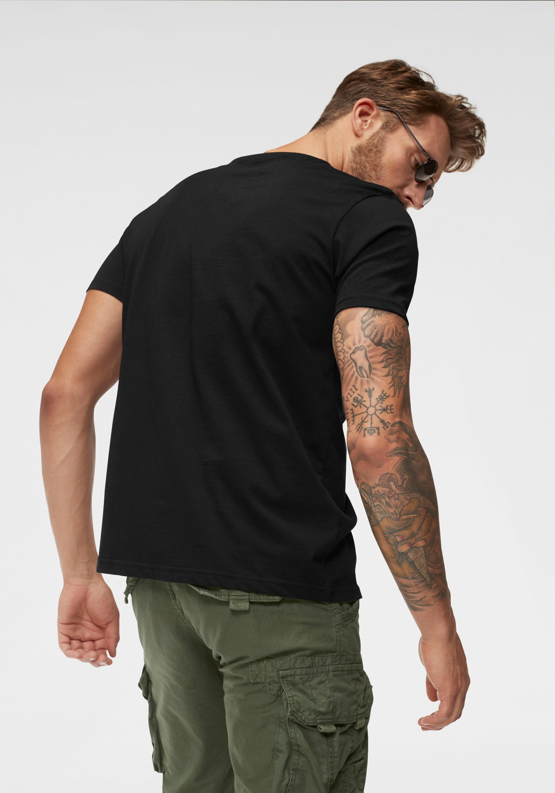Alpha Industries Rundhalsshirt "BASIC T SMALL LOGO" Baumwolle, regular fit günstig online kaufen
