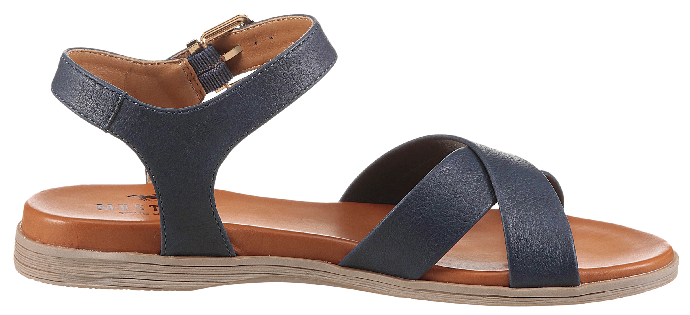 Mustang Shoes Sandale, Sommerschuh, Sandalette, Riemchensandale, mit breiten Riemen