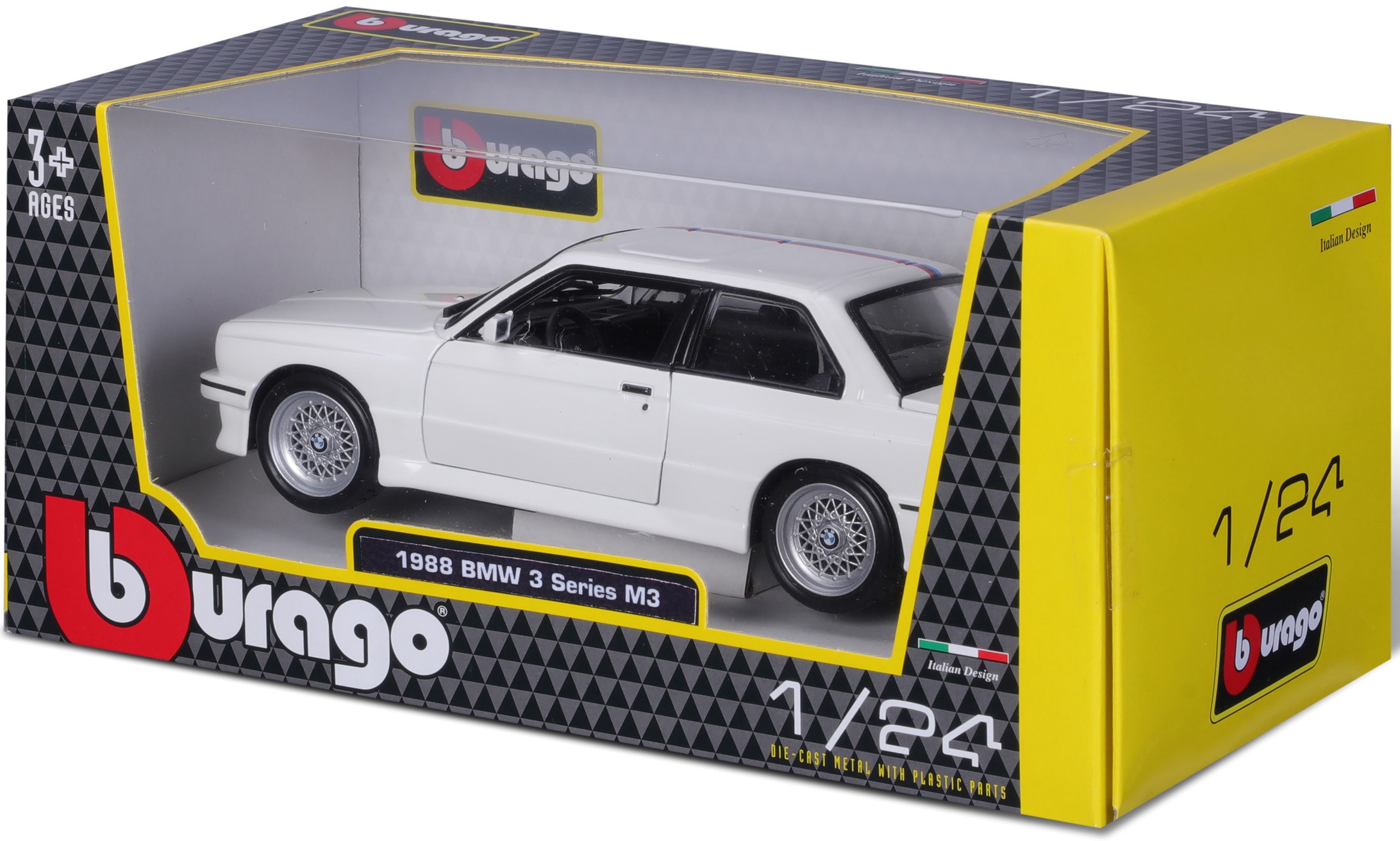 Bburago Sammlerauto »BMW M3 (E30) 88, weiß«, 1:24