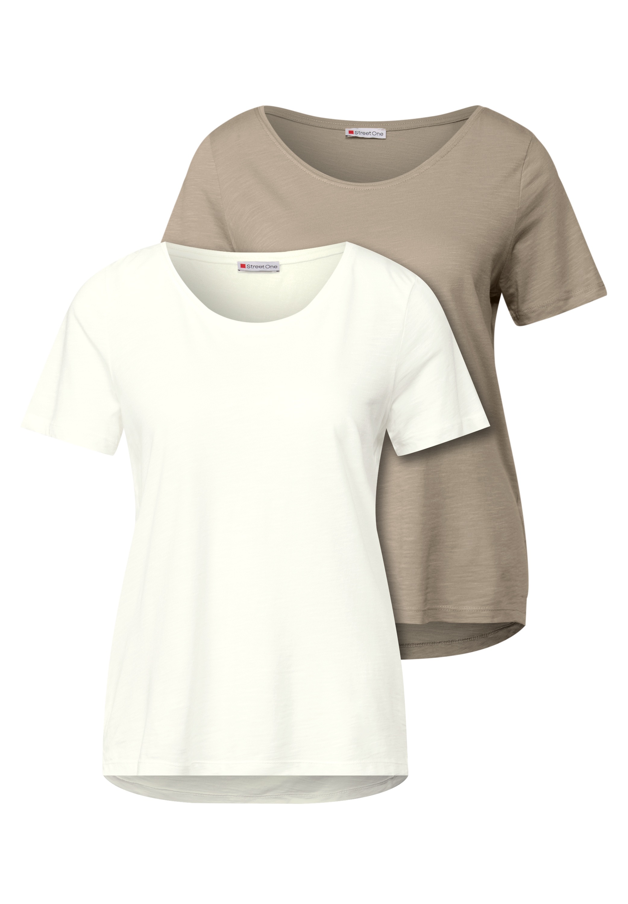 STREET ONE V-Shirt, im soften Baumwoll-Mix