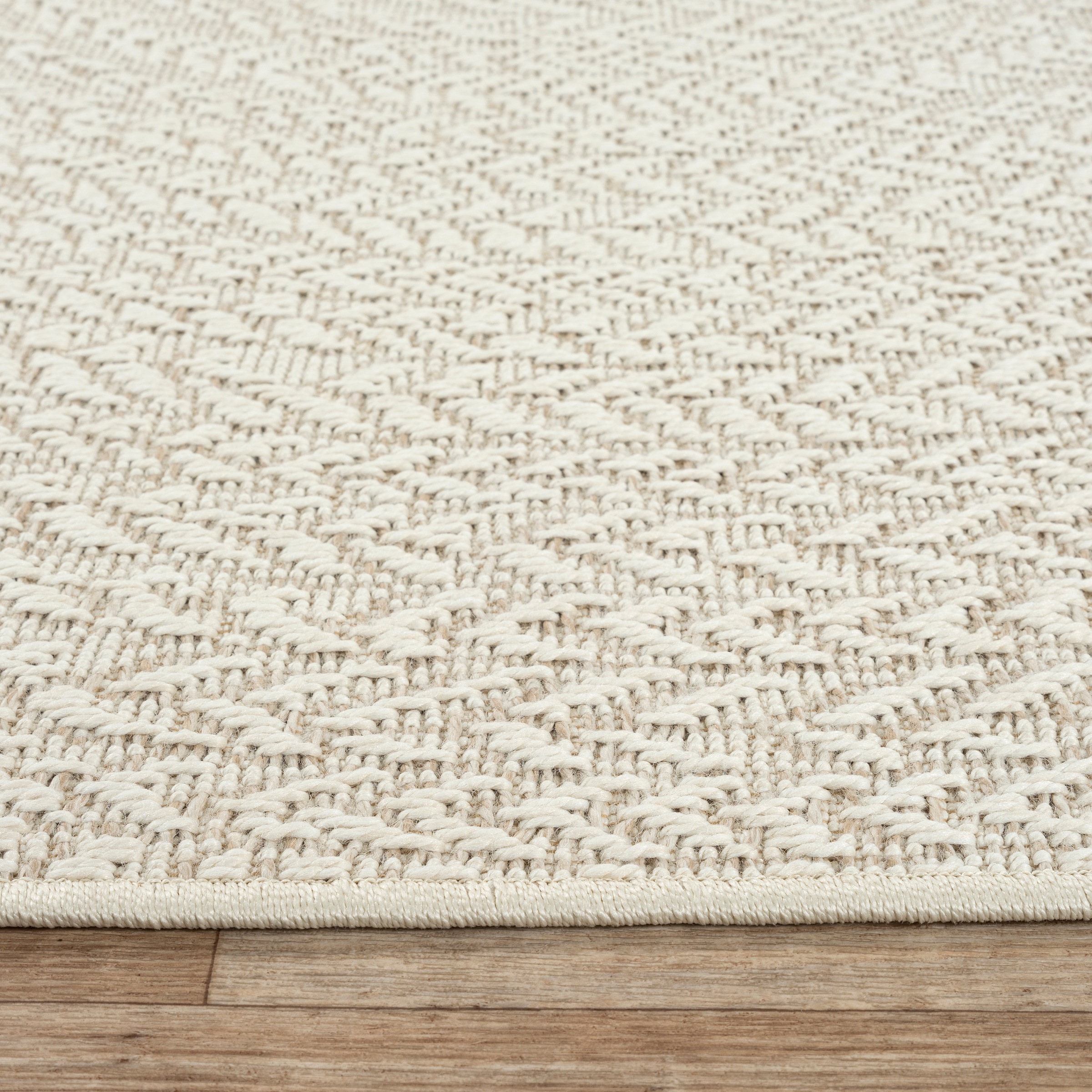 Teppich MERINOS "Kenzy 5", beige (creme), H:10mm Ø:120cm, Polypropylen, Teppiche, Teppich, robuster In- und Outdoor Teppich im natürlichen Jute-Look, wetterfest 3