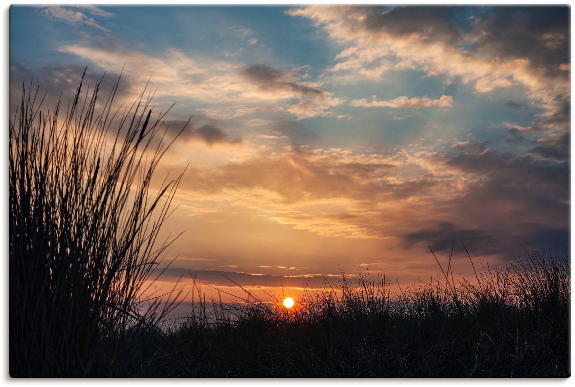 Artland Wandbild "Sonnenuntergang an der Küste Ostsee", Bilder vom Sonnenuntergang & -aufgang (1 Stück), in vielen Größe