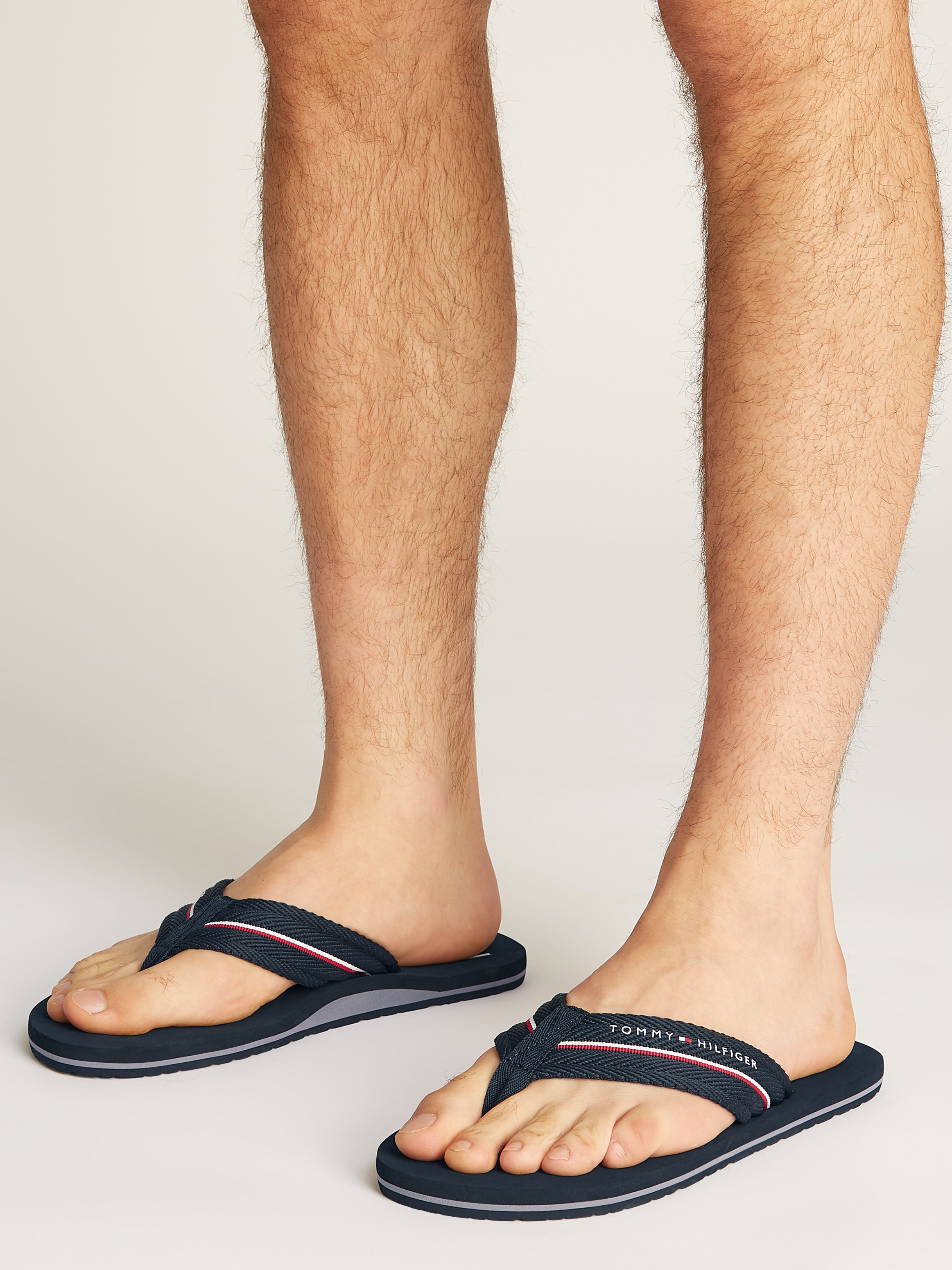 Tommy Hilfiger Zehentrenner "TOMMY HILFIGER WEB BEACH SANDAL", Sommerschuh, günstig online kaufen