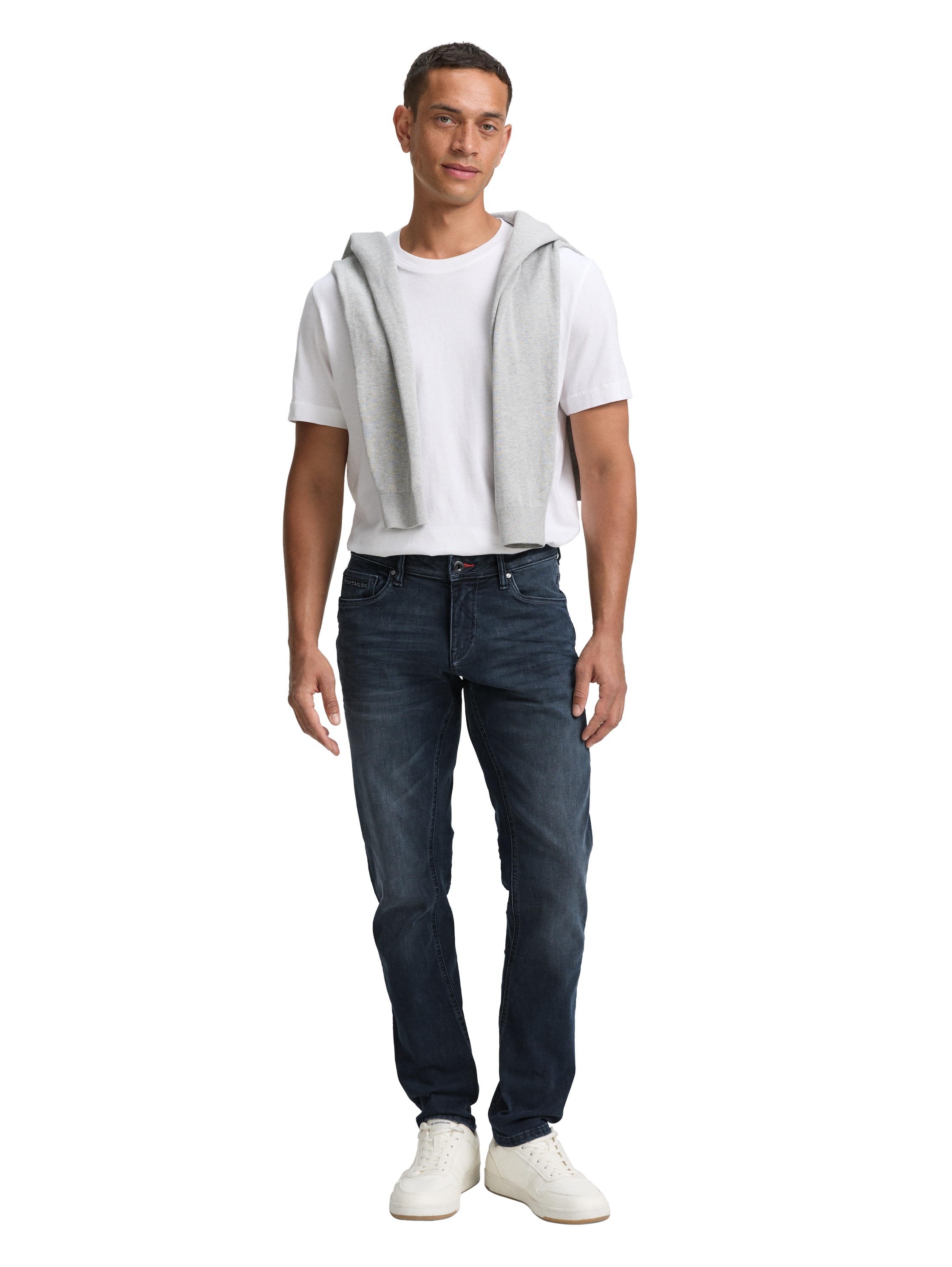 Tom Tailor Pantalon 1047986 Tapered Blue Black Denim 40 Homme 3