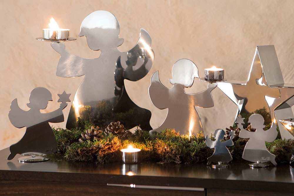 | Deko-Engel, BAUR Weihnachtsdeko, Kerzenhalter ca. St.), Edelstahl«, aus Teelichthalter Fink Dekofigur 15 Engelfigur, »HOLYWORKER, (1 Höhe cm,