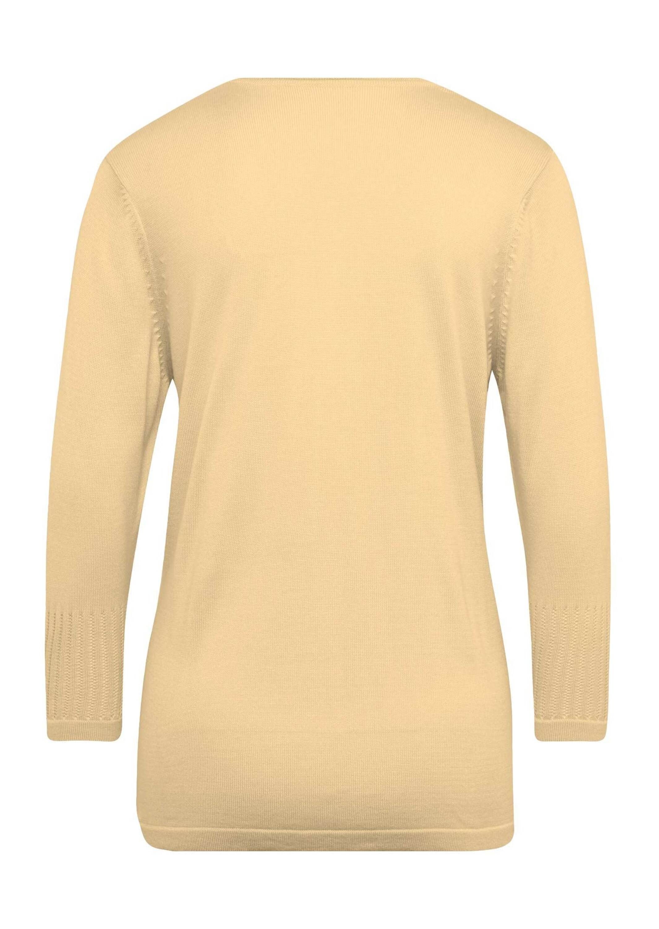 GOLDNER 3/4 Arm-Pullover »Gepflegter Ajour-Pullover mit femininen Durchbrüchen«