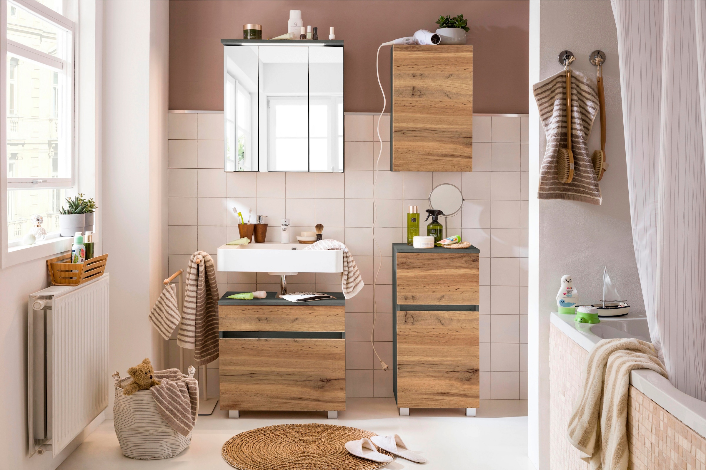 welltime Spiegelschrank »Lucca«, mit LED Beleuchtung