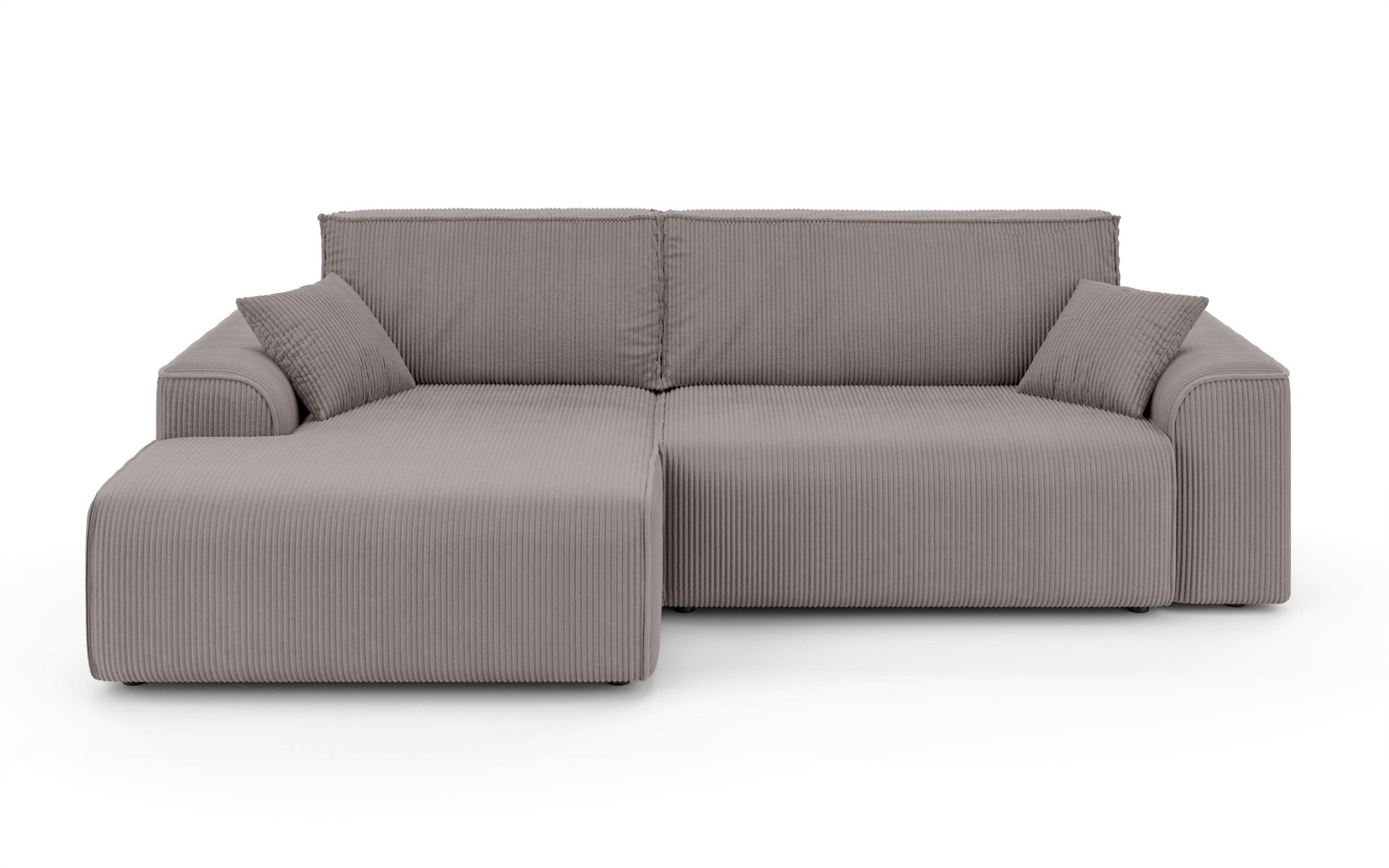 Home affaire Ecksofa »Santenay mit Bettfunktion und Bettkasten, Maße: B/T/H 266/164/90 cm«, L-Form mit Wellenfederung, Schlaffläche: 140x213 cm, auch in Cord
