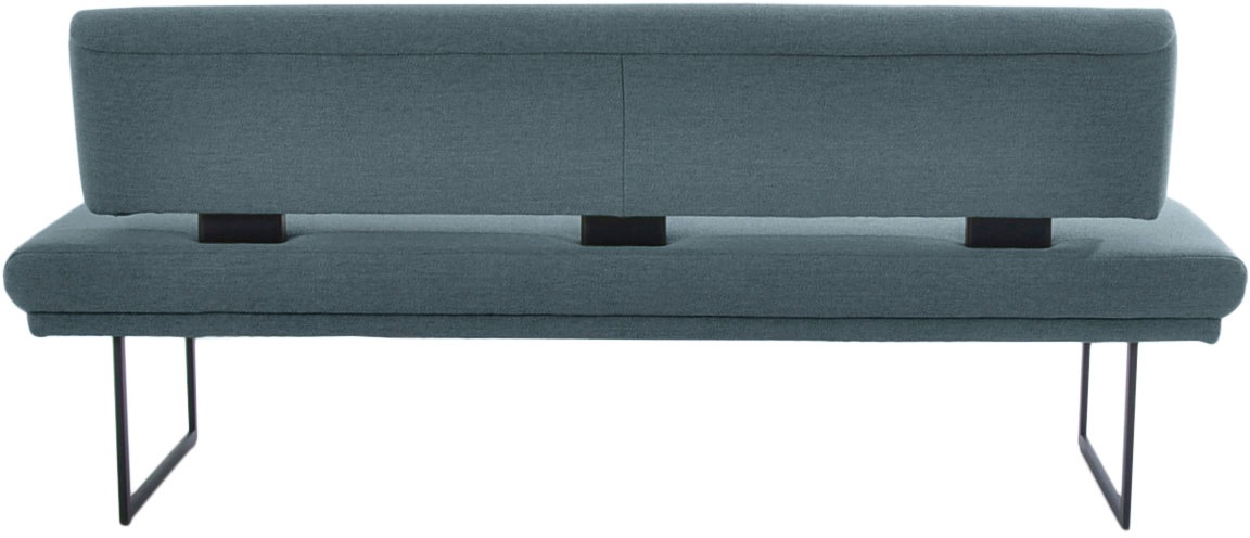 K+W Komfort & Wohnen Polsterbank »Longbeach«, (1 St.), mit Metallkufen in schwarz Struktur, in der Breite 204cm oder 224cm
