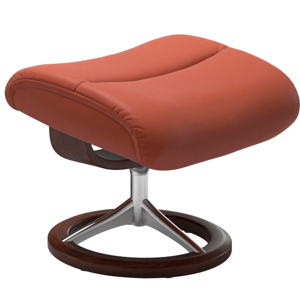 Stressless® Relaxsessel »View«, (Set, Relaxsessel mit Hocker), mit Signature Base, Größe M,Gestell Braun