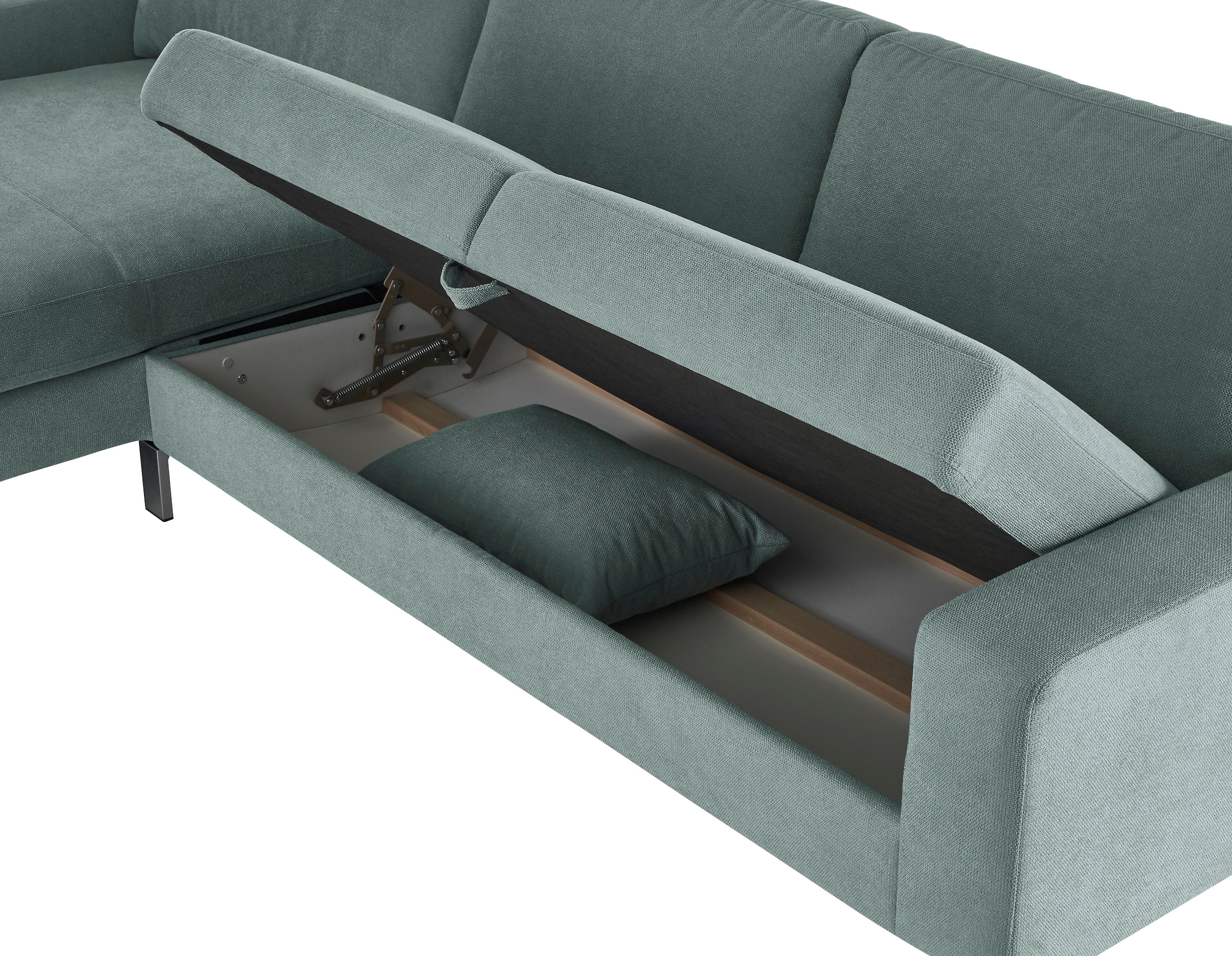 3C Candy Ecksofa teilmotorische und BAUR Bett im oder | 2,5-Sitzer Longchair PUR-Schaumstoff »Lecce, im Schlaffunktion Tonnentaschenfederkern«, wahlweise