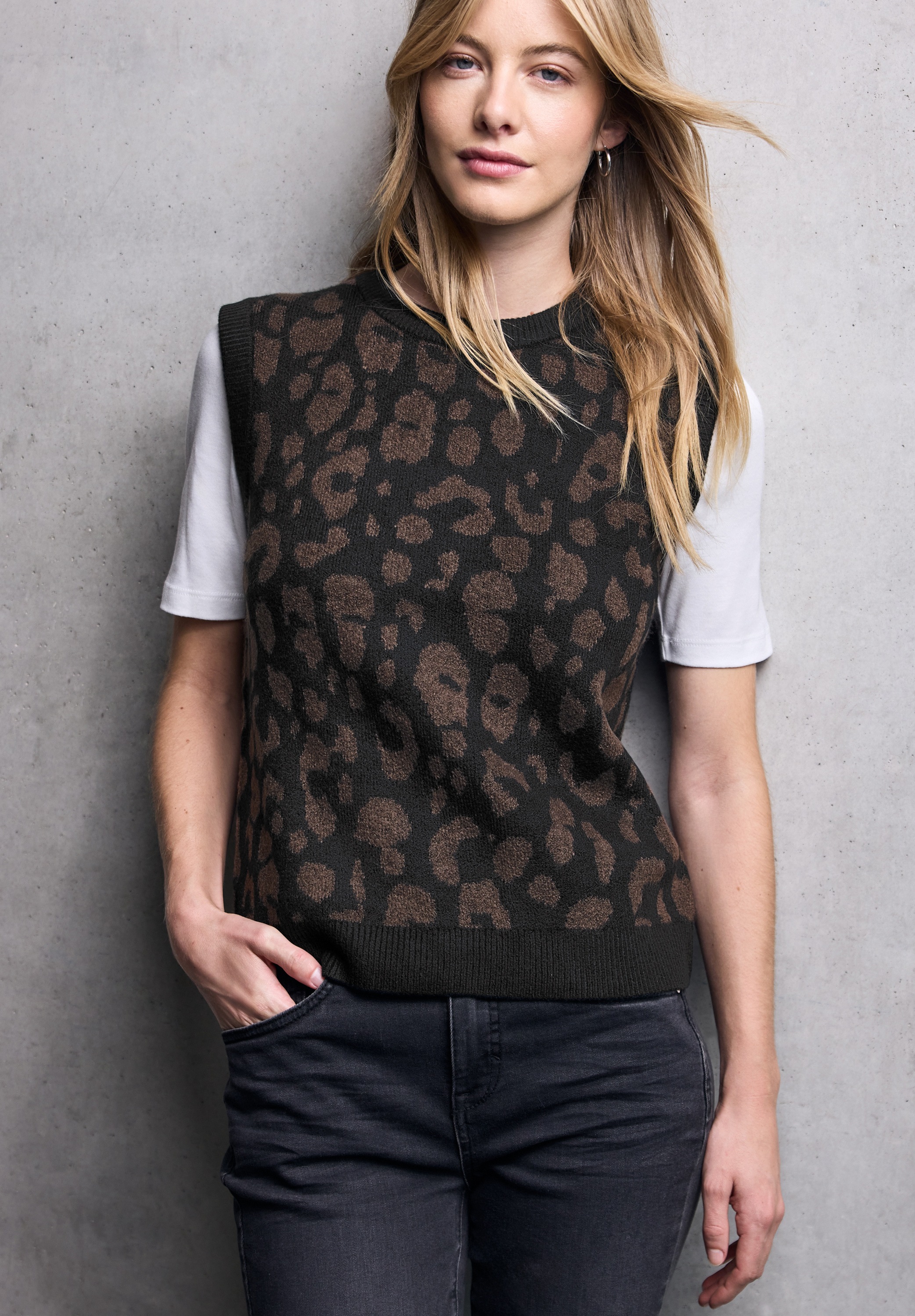 STREET ONE STUDIO Pullunder im angesagten Leo-Look