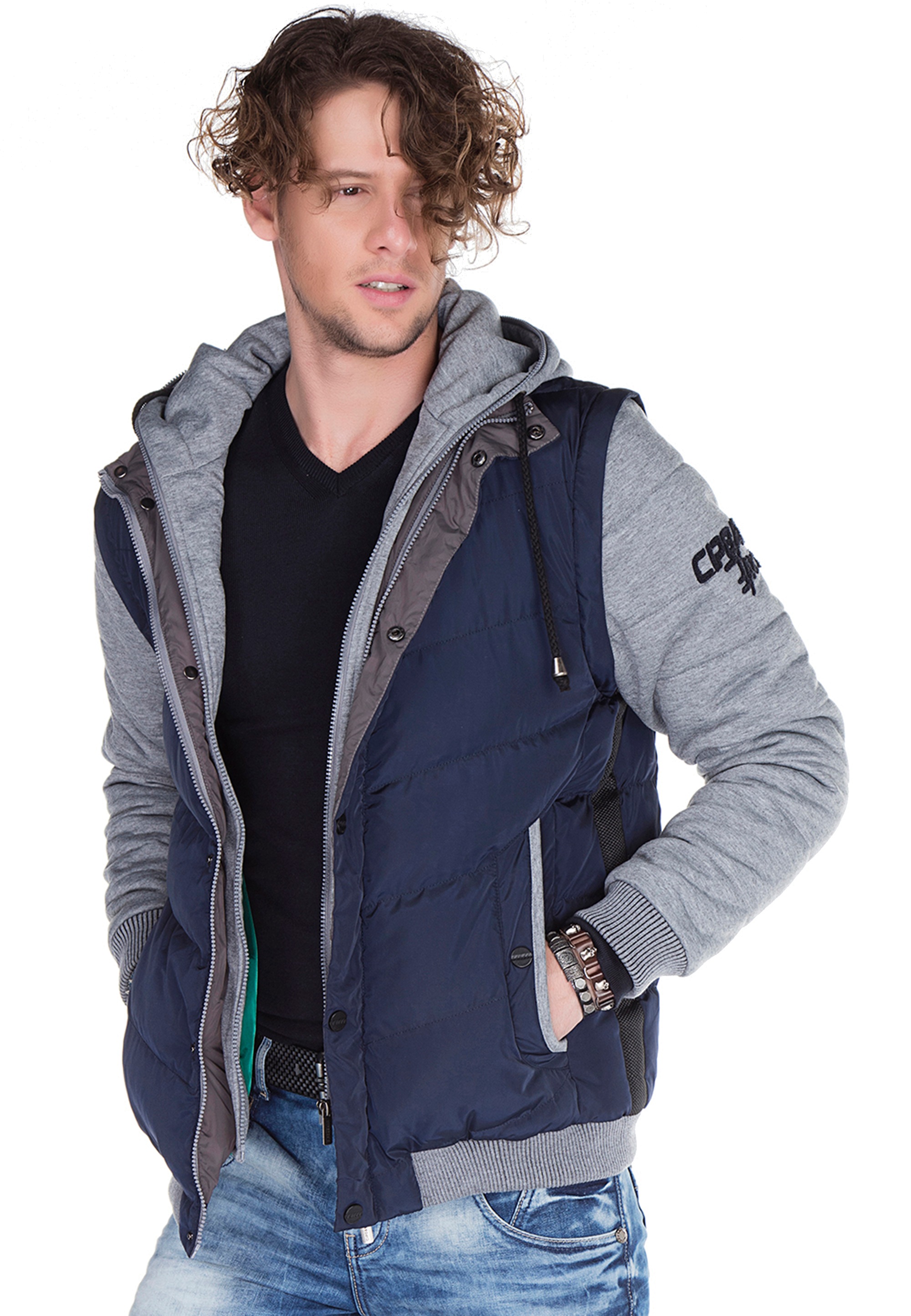 Cipo & Baxx Outdoorjacke, in 2-in-1-Optik