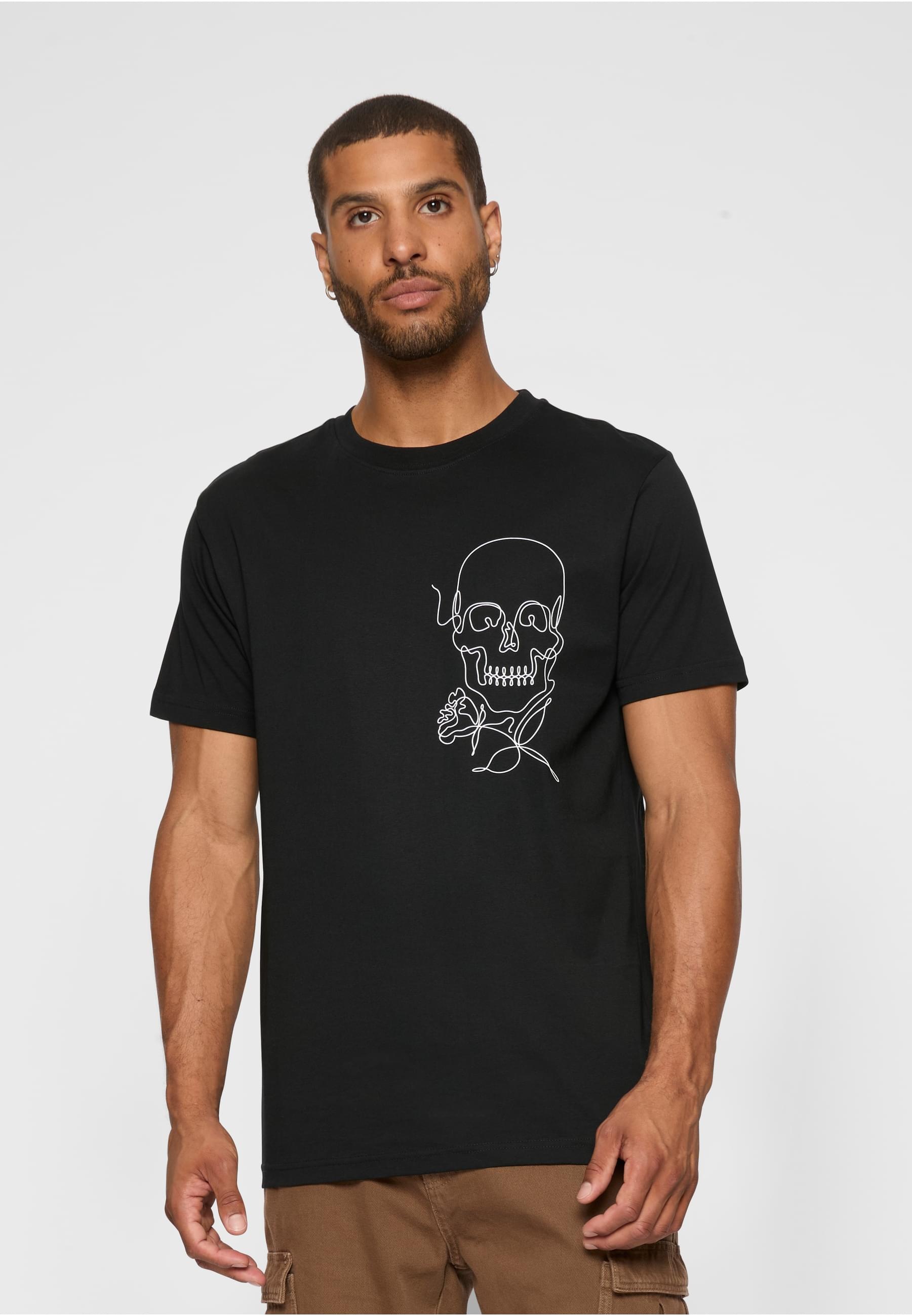 MisterTee T-Shirt »MisterTee Herren Skull One Line Tee«, (1 tlg.)