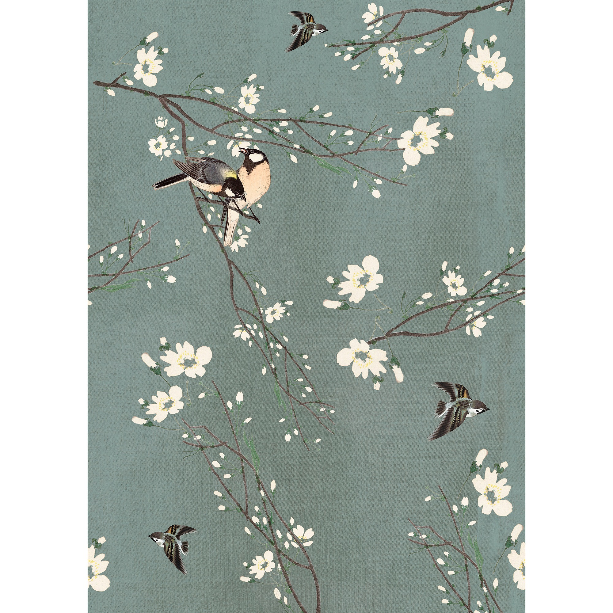 Art for the home Mural Birds & Blossom Mural 127043FXST