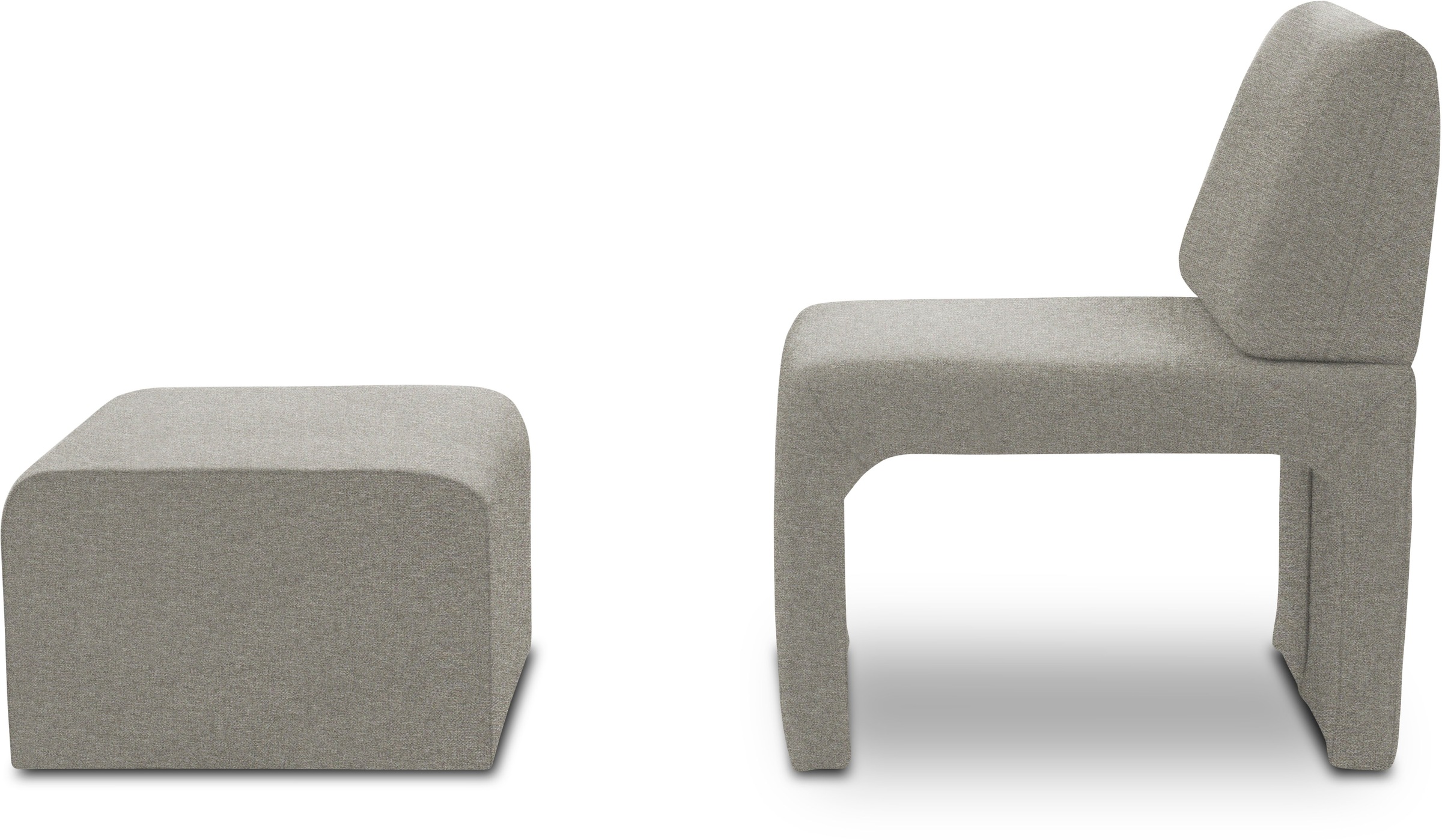 DOMO collection Sessel »mit Hocker 700017 ideal für kleine Räume, platzsparend, bequem«, Hocker unter dem Sessel verstaubar, lieferbar in nur 2 Wochen