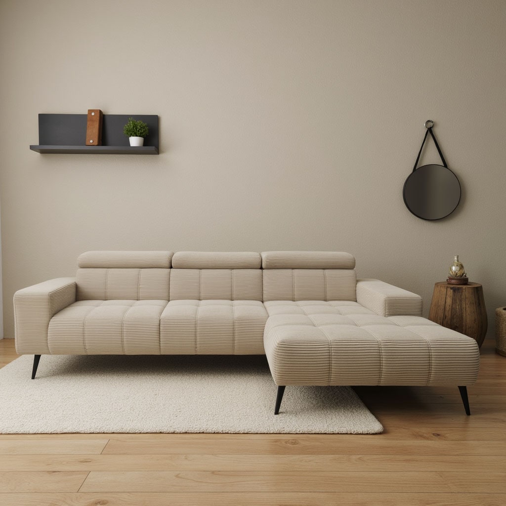 DOMO collection Ecksofa "Trento L-Form, mit Kufenfuß oder Einzelfuß", wahlw günstig online kaufen