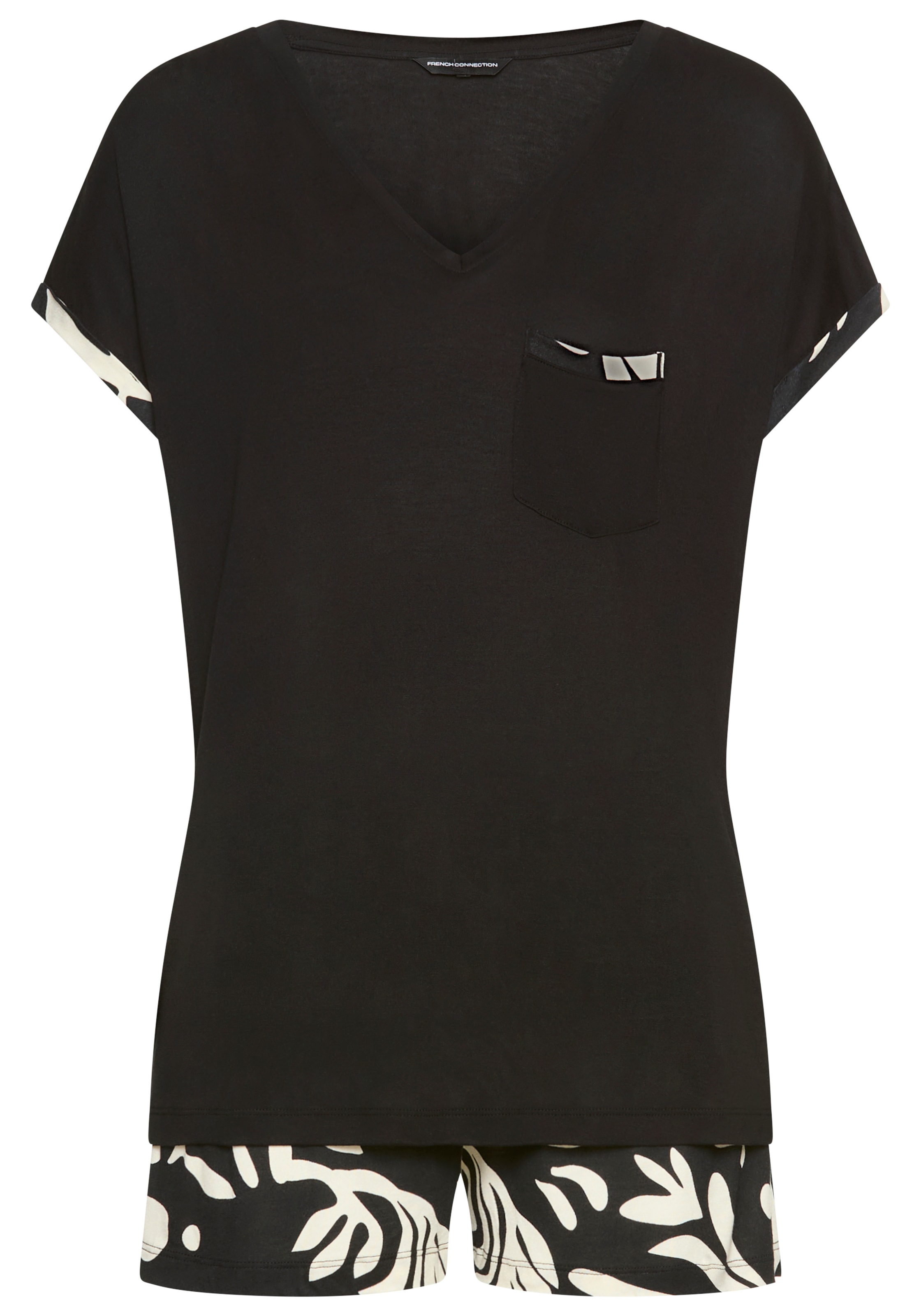 French Connection Shorty 2 im zeitlosen Schwarz-Weiß-Look günstig online kaufen