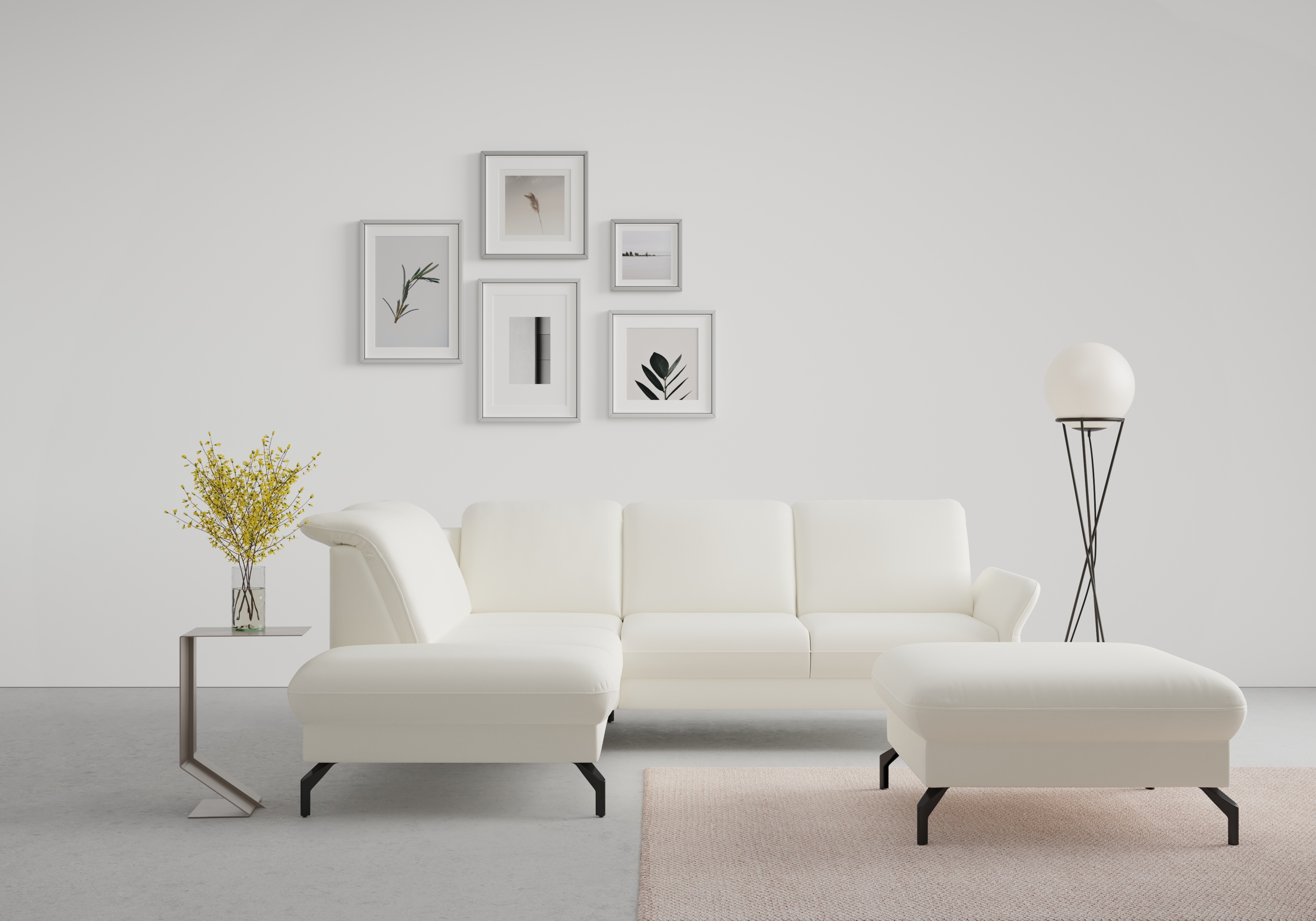 sit&more Ecksofa "Fashion L-Form" wahlweise mit Kopfteilverstellung und Vorziehsitz, motorisch