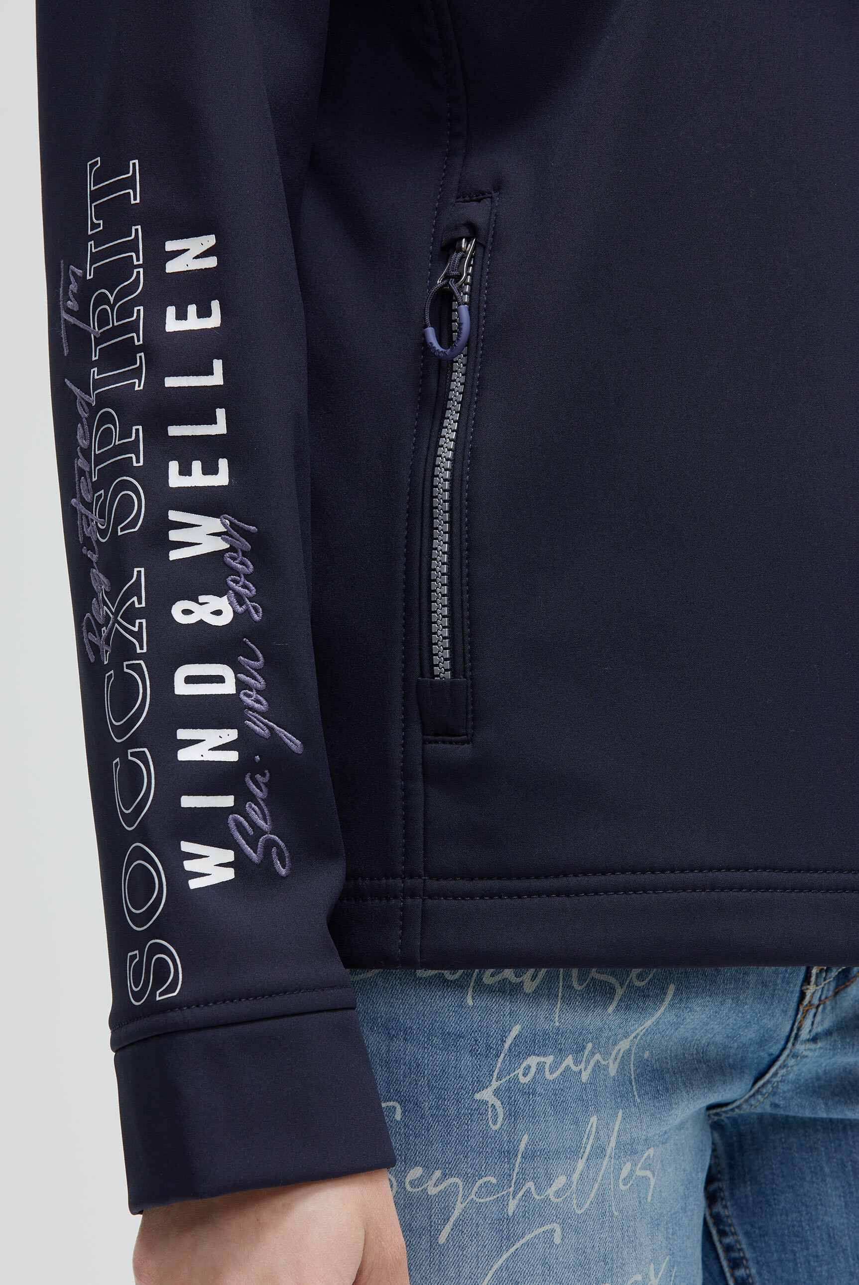 SOCCX Softshelljacke, ohne Kapuze, mit Stehkragen