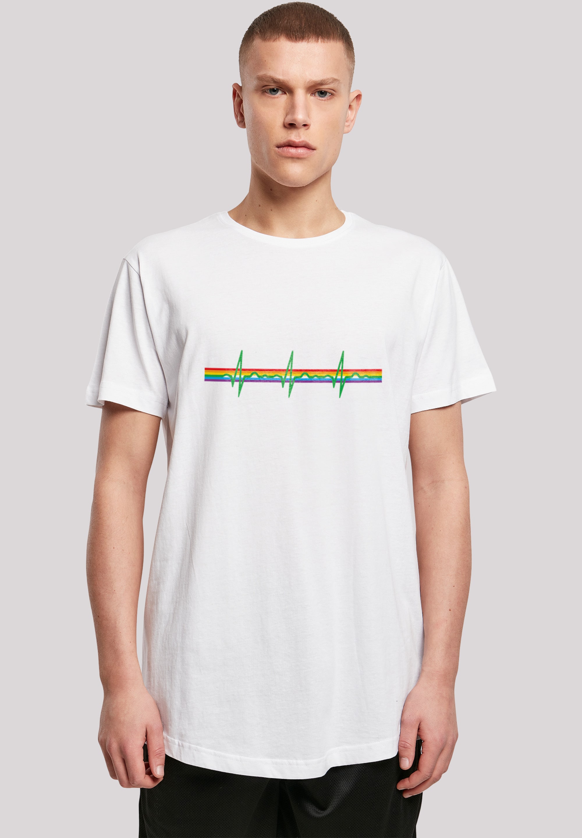 F4NT4STIC T-Shirt "Pink Floyd Prism Heartbeat Rainbow", Herren,Premium Merc günstig online kaufen