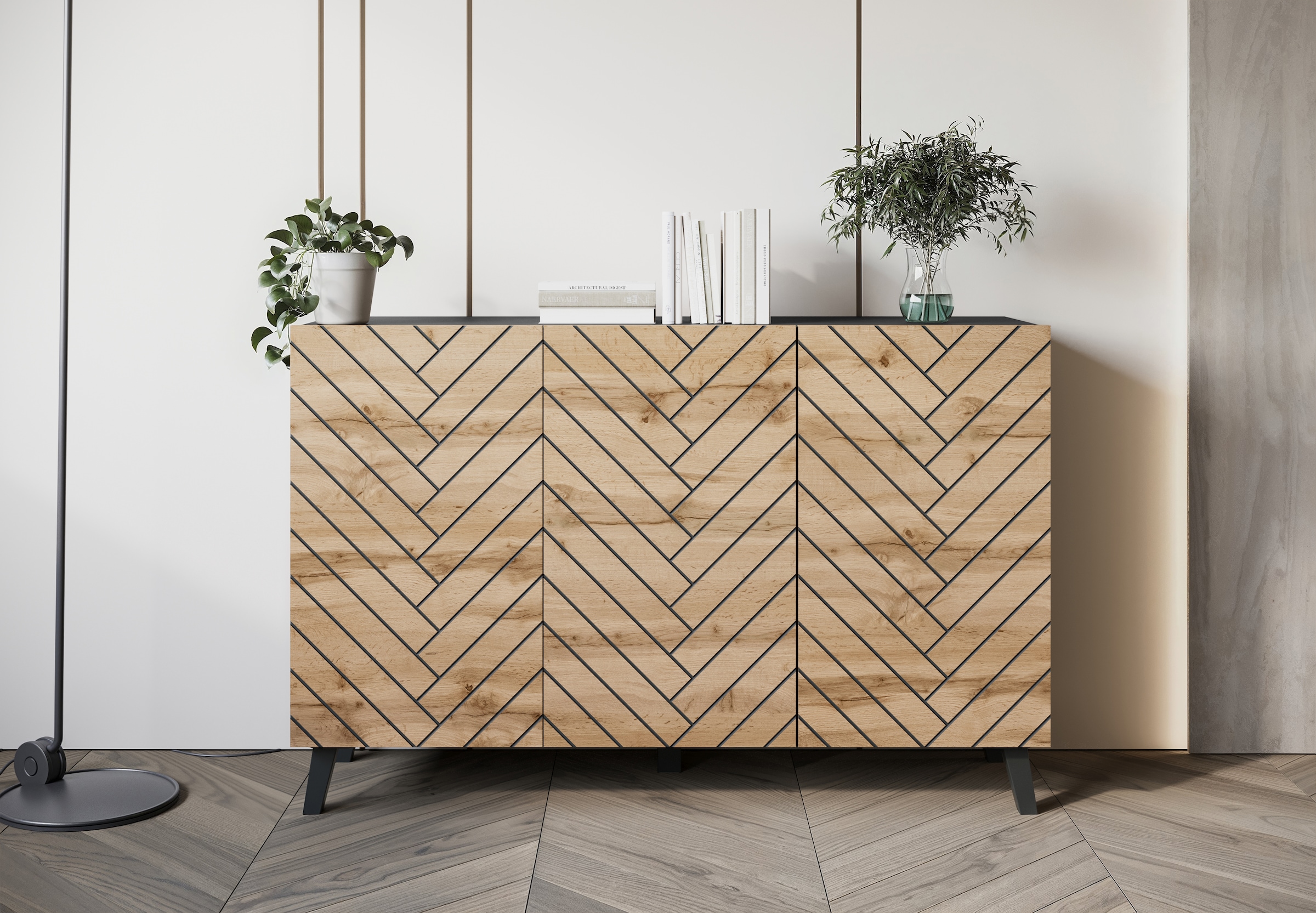Home affaire Sideboard "Phuket, Front MDF" Modernes Sideboard mit 6 Fächern günstig online kaufen