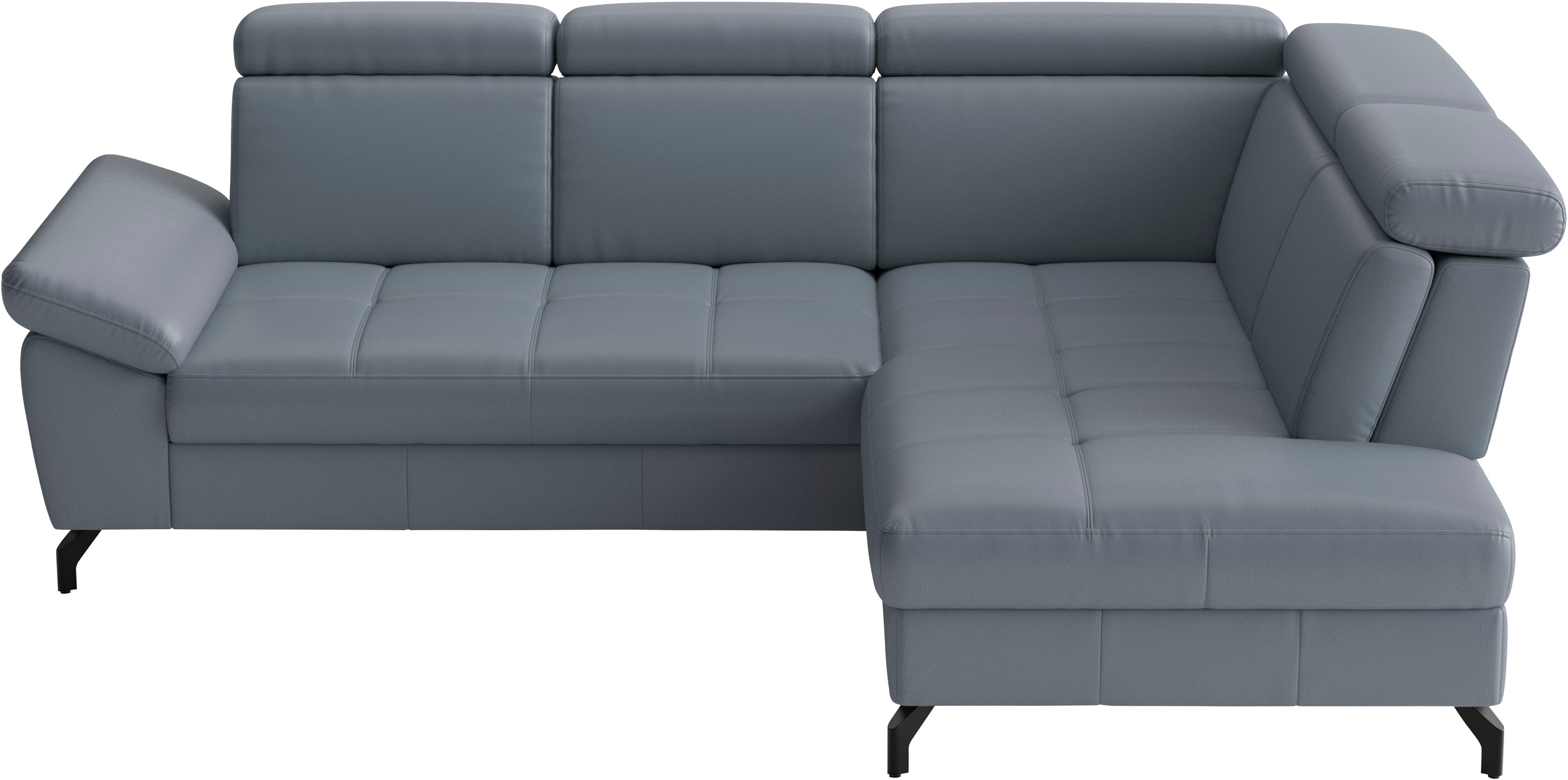sit&more Ecksofa "Vanity L-Form, B: 254 cm, Leder" Inkl.Sitz-,Kopf-und Armteilverstellung