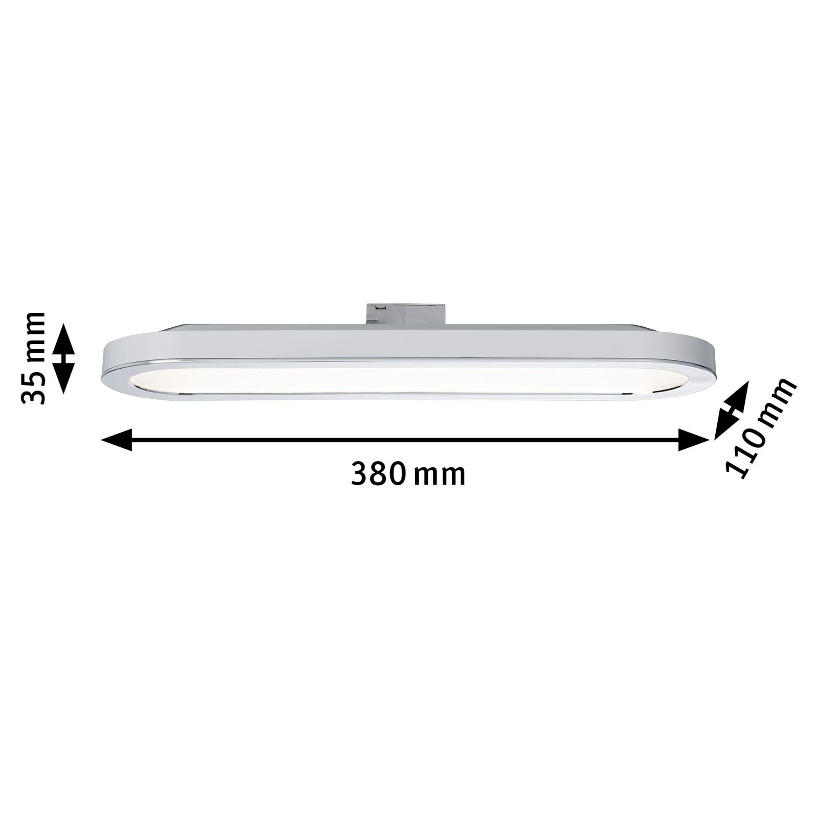 Paulmann LED Deckenleuchte »URail Panel Loop 480lm 7W 2700K 230V Chrom matt, Chrom 7W«, 1 flammig, Einzelspot, dimmbar