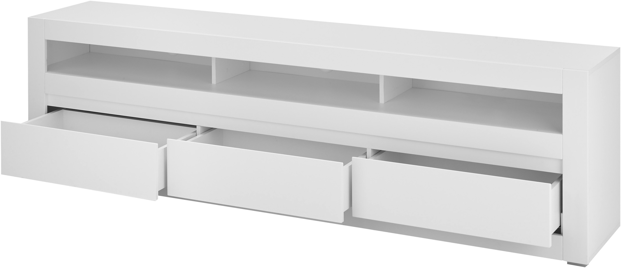 INOSIGN Lowboard »Chester, moderner TV-Unterschrank, Kommode mit Stauraum, Weiß Matt«, (1 St.), austauschbare Blende in Griffleiste, zeitloses Design, 217 cm breit