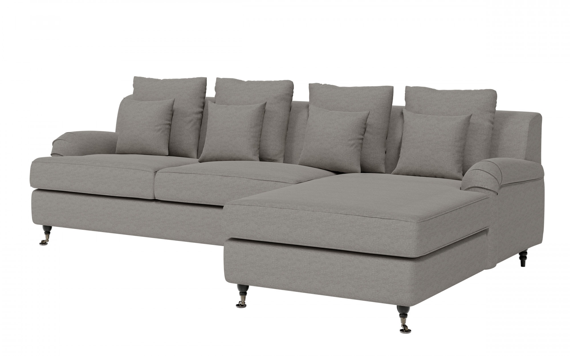 Guido Maria Kretschmer Home&Living Ecksofa »NORIN L-Form«, zwei Fußarten: vorne - Rollen, hinten - Holzfüße