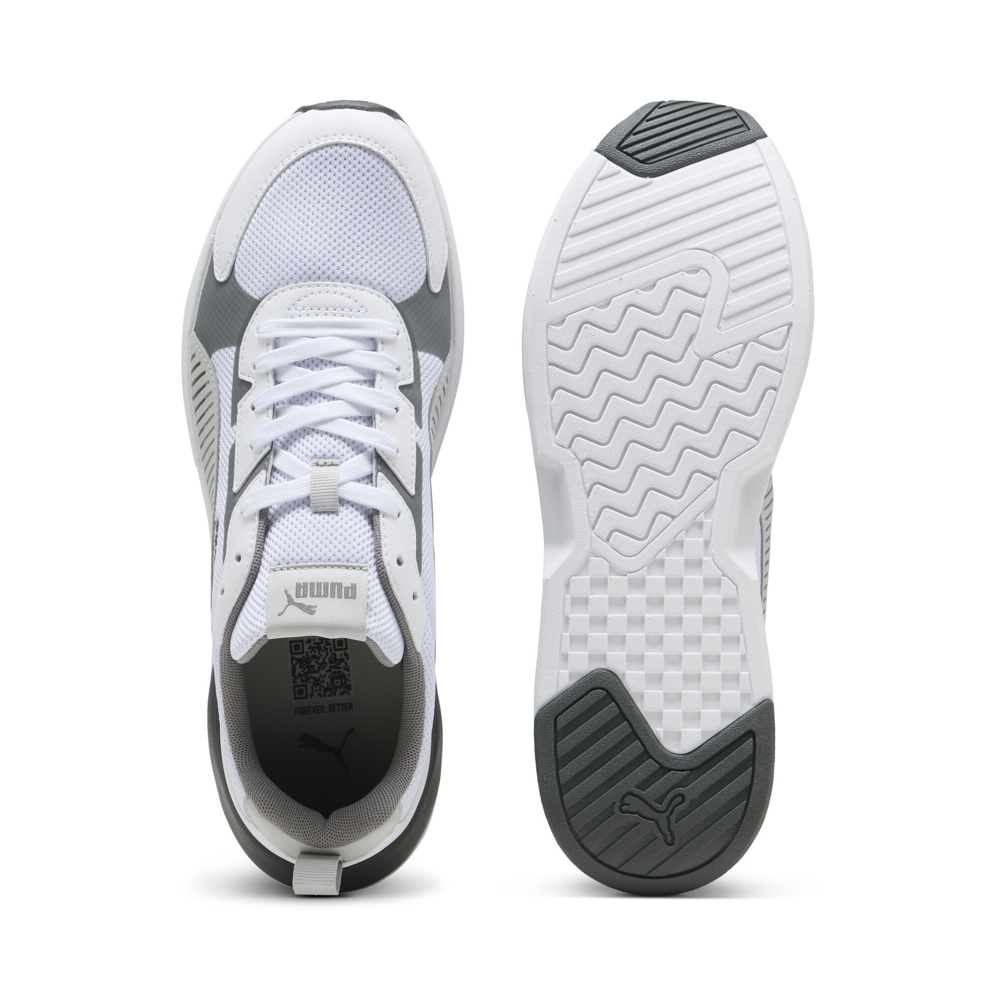 Sneaker PUMA "X-Ray 3 Sneakers Erwachsene", Damen, Gr. 40.5, weiß (weiß cool light gray cast iron), Obermaterial: Synthetik, Textil; Futter: Textil; Innensohle: Textil; Laufsohle: Synthetik, Gummi, Schuhe Sneaker 3