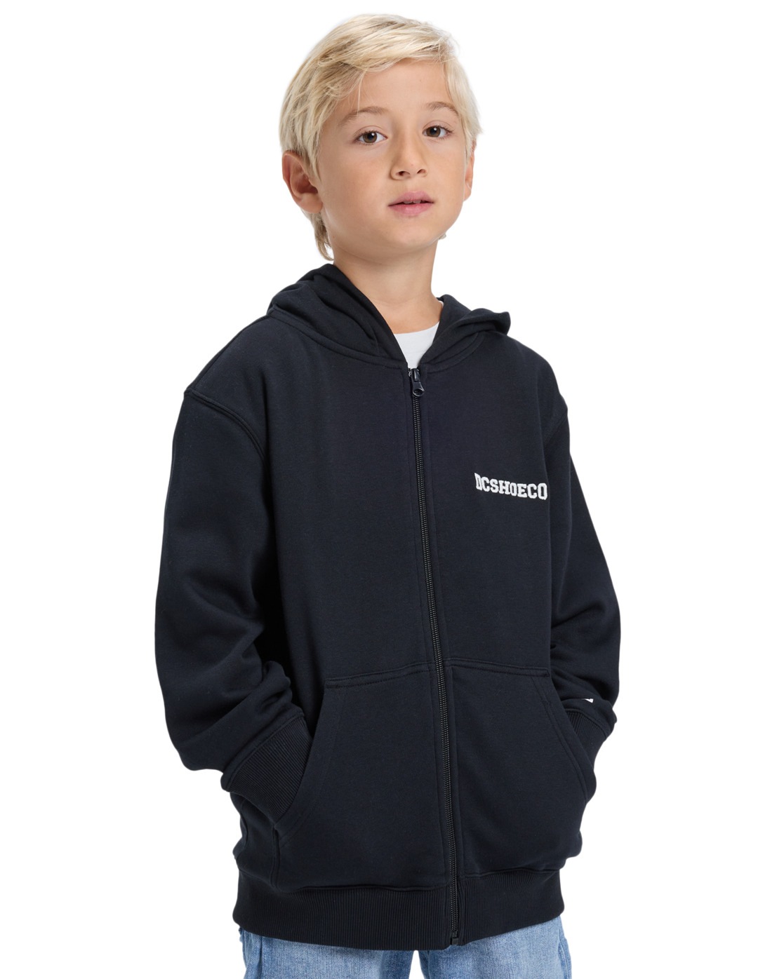 Sweatshirt DC SHOES "Baseline", Jungen, Gr. 14(155-164cm), schwarz, Obermaterial: 50% Walkfrottier, 25% Walkfrottier, 25% recyceltem Microfaser;, Sweatshirts Sweatshirt