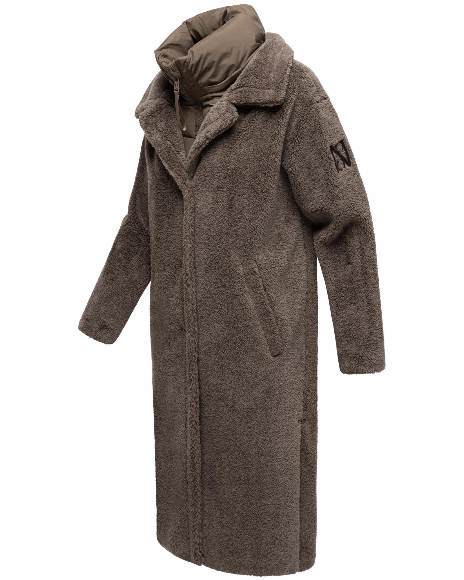 Navahoo Wintermantel »Teddyzauber 14«, Plüschmantel aus Teddyfleece mit abnehbmarem Krageneinsatz