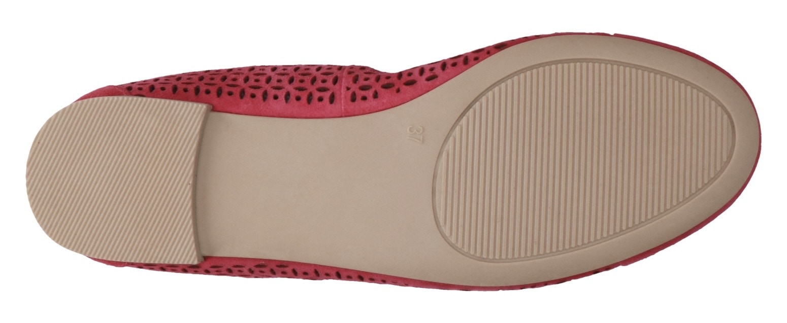 Caprice Ballerina, Blockabsatz, Businessschuh, Bequemschuh mit dezenter Zierschleife