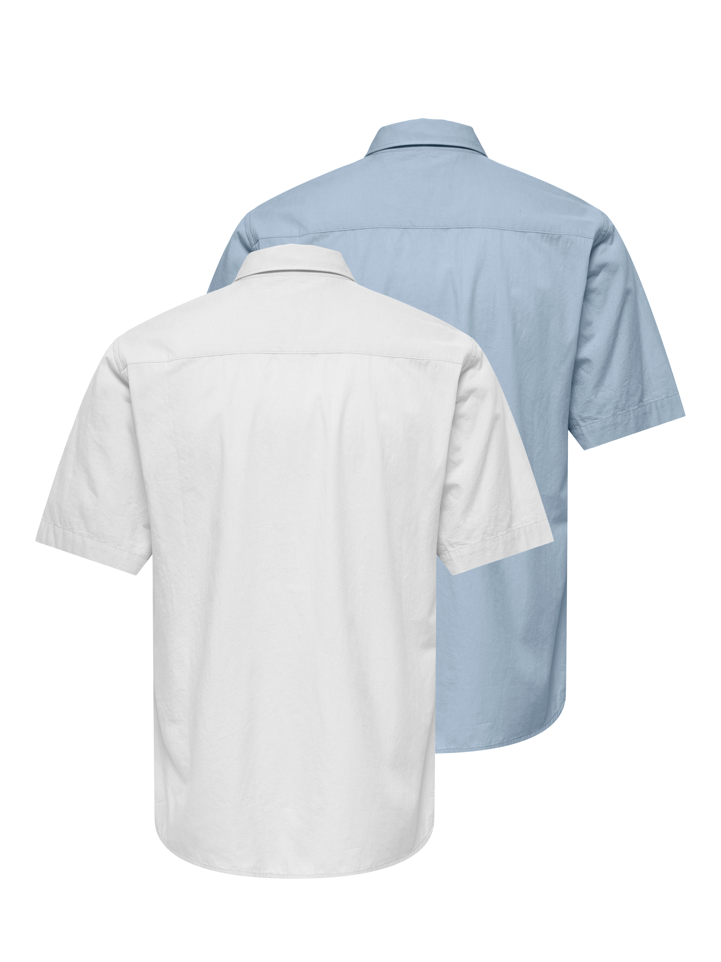 ONLY & SONS Kurzarmhemd »ONSFLORIA LIFE SS POPLIN SHIRT 2-PKT OTL« Packung, 2