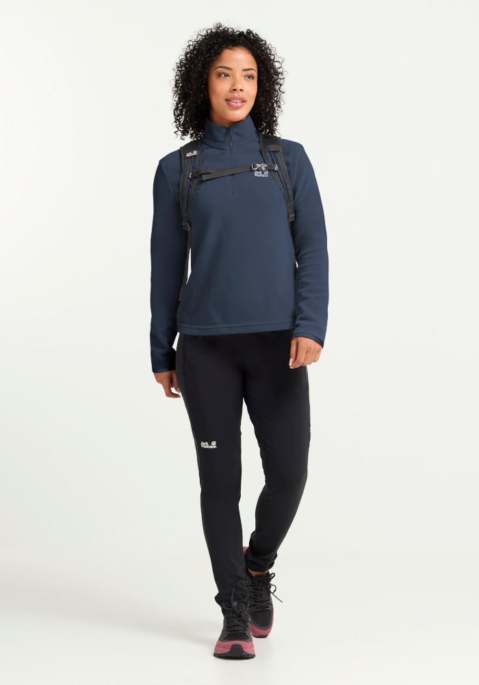 Jack Wolfskin Stehkragenpullover »TAUNUS 100 HZ W« Fleecepullover, Halfzip-Reißverschluss, Stehkragen