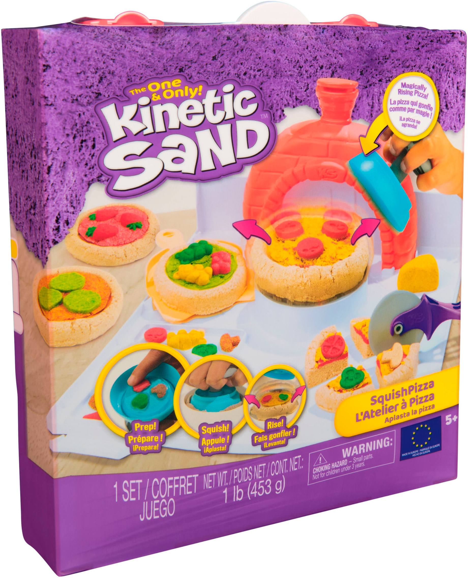 Spin Master Kreativset »Kinetic Sand Squish Pizza Set«