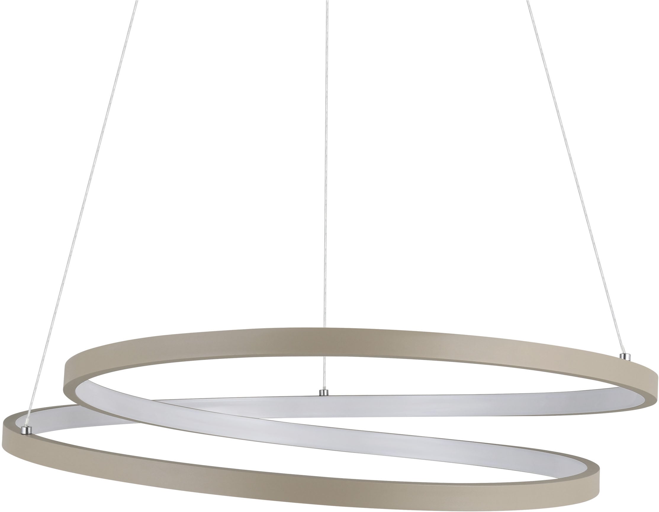 EGLO Hängeleuchte »RUOTALE Pendellampe - Alu, Stahl - LED - 36W - IP20« LED-Modul 1 Stk. Warmweiß Hängelampe, Deckenlampe, Wohnzimmer, Esszimmer, H150 x Ø55 cm