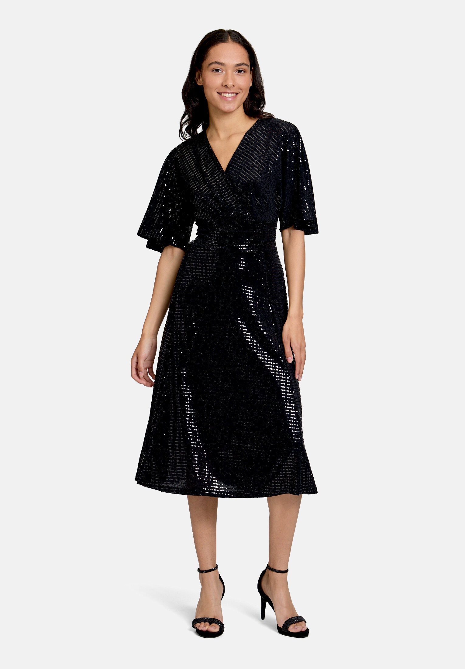 Vera Mont Cocktailkleid »Damen im Glitzer-Look« Nahttasche