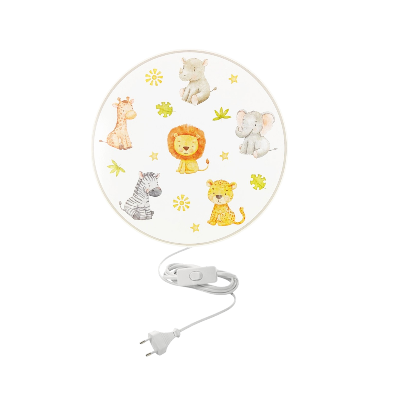 niermann Wandleuchte »Kinderlampe mit Motiv "Little Safari", Kinderzimmer« E14 1 Stk. bruchsicheres Gehäuse, Schalter im Anschlusskabel, Made in Germany