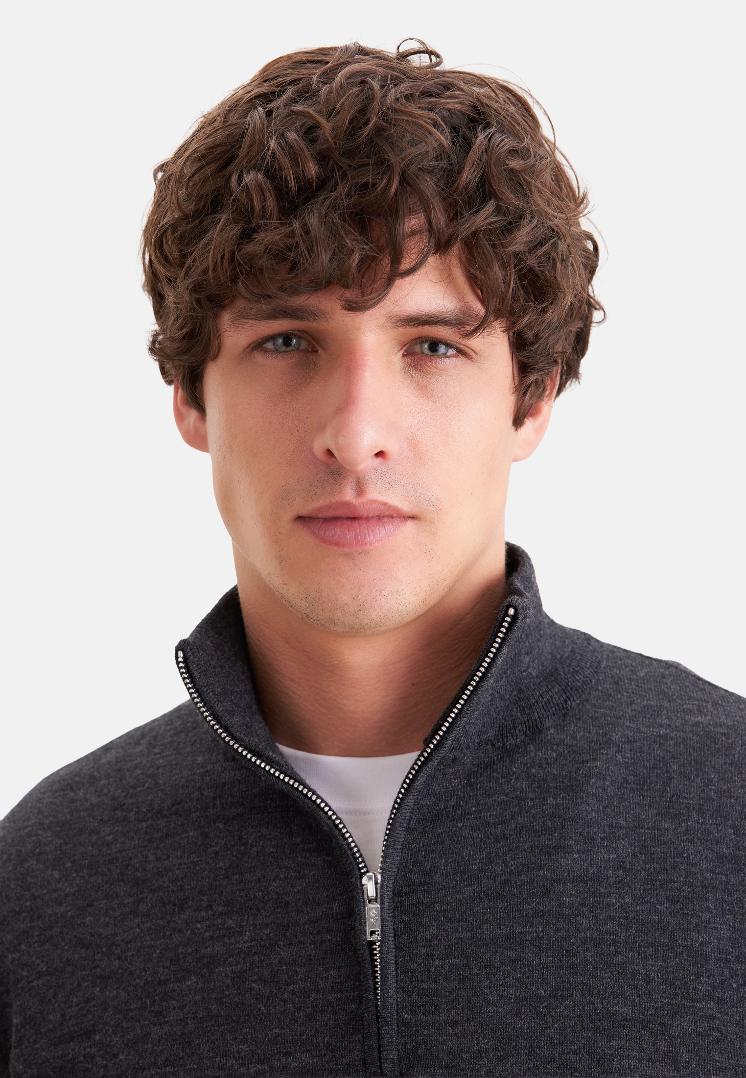 seidensticker Stehkragenpullover »Schwarze Rose« Quarter Zip Uni