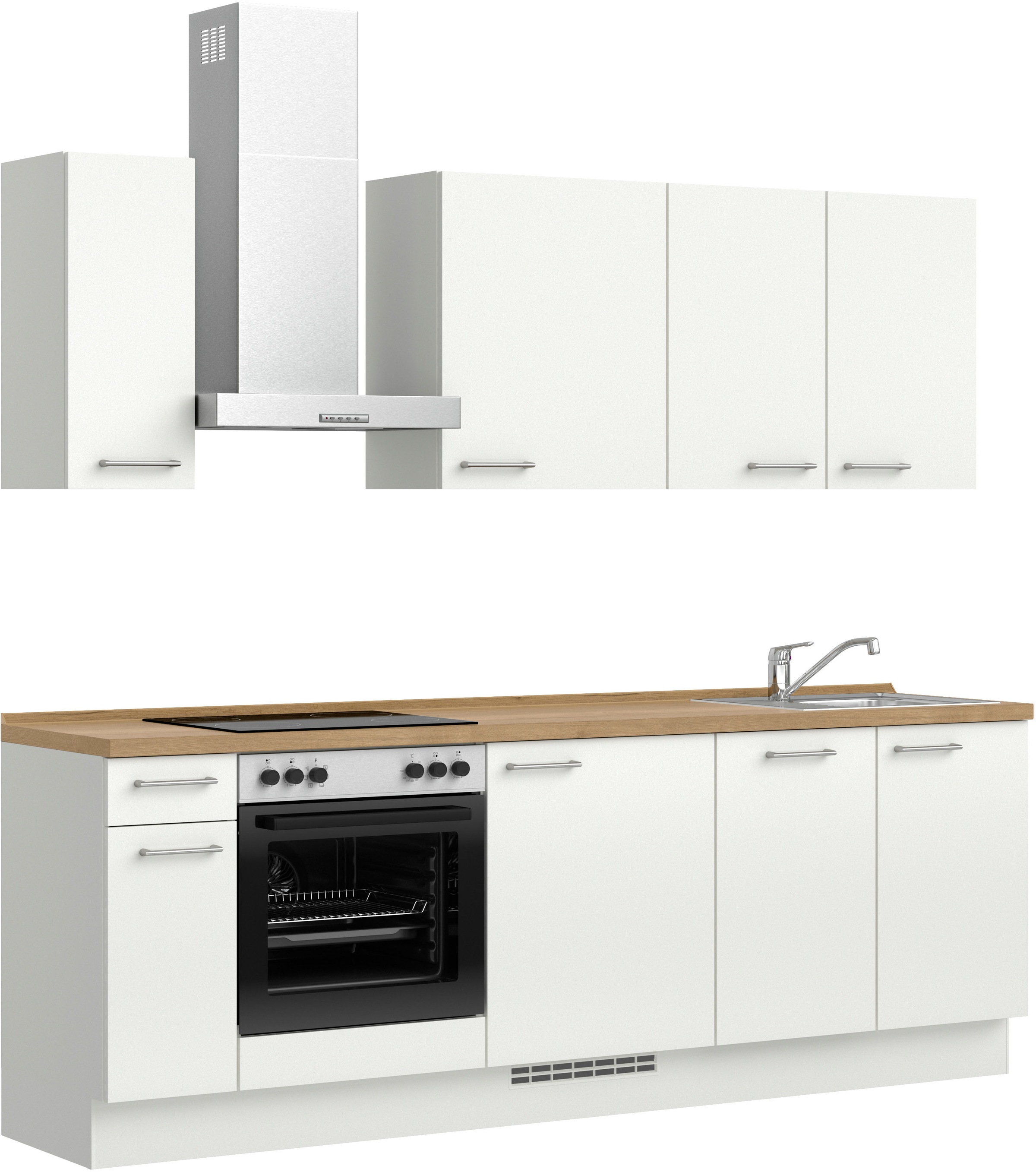 Thumbnail - nobilia Küchenzeile ""Laser I", Ausrichtung wählbar, Breite 240 cm" vormontiert, wahlw. mit unterschiedlichen E-Geräten-...