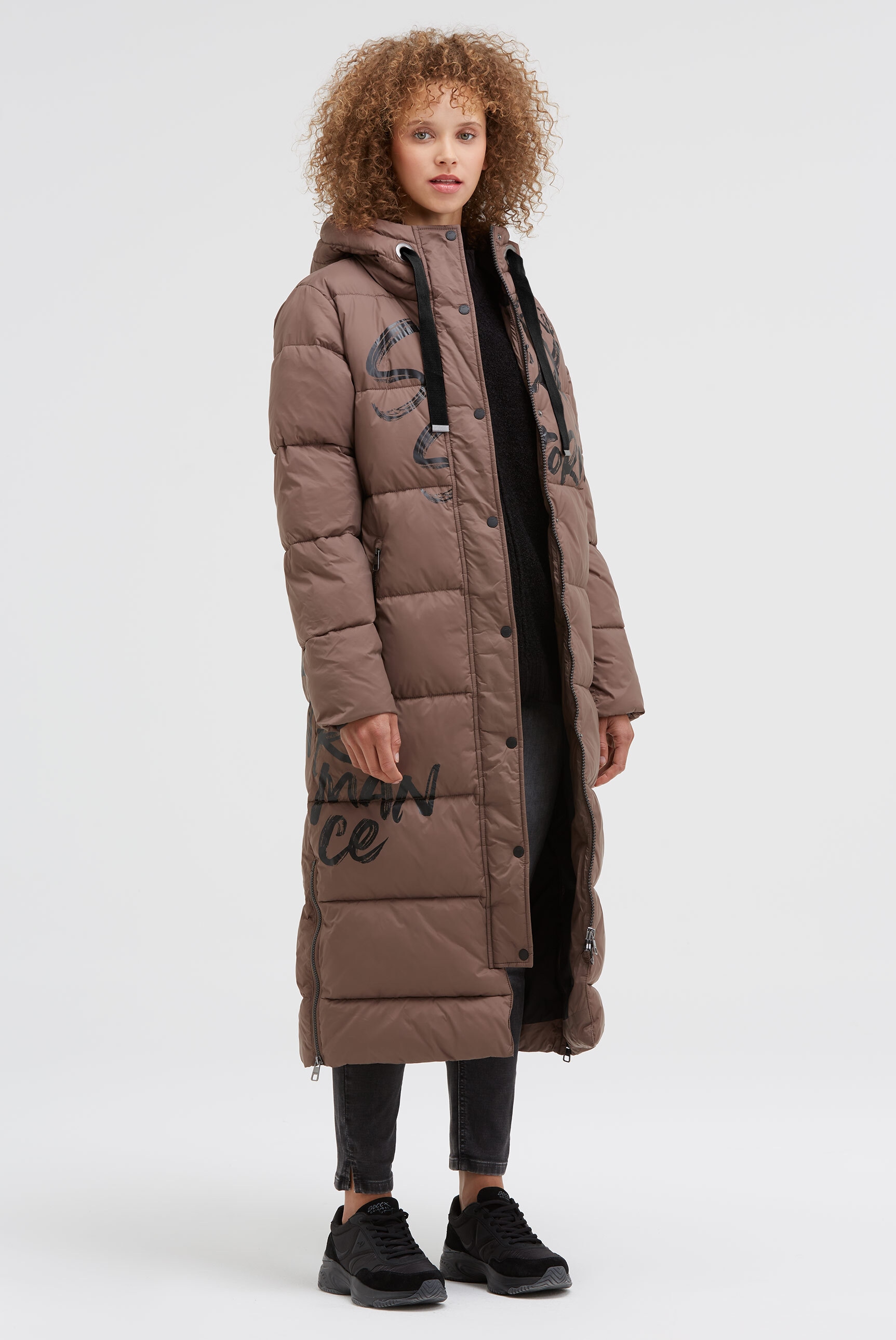 SOCCX Langmantel mit seitlichen Reißverschlüssen am Saum