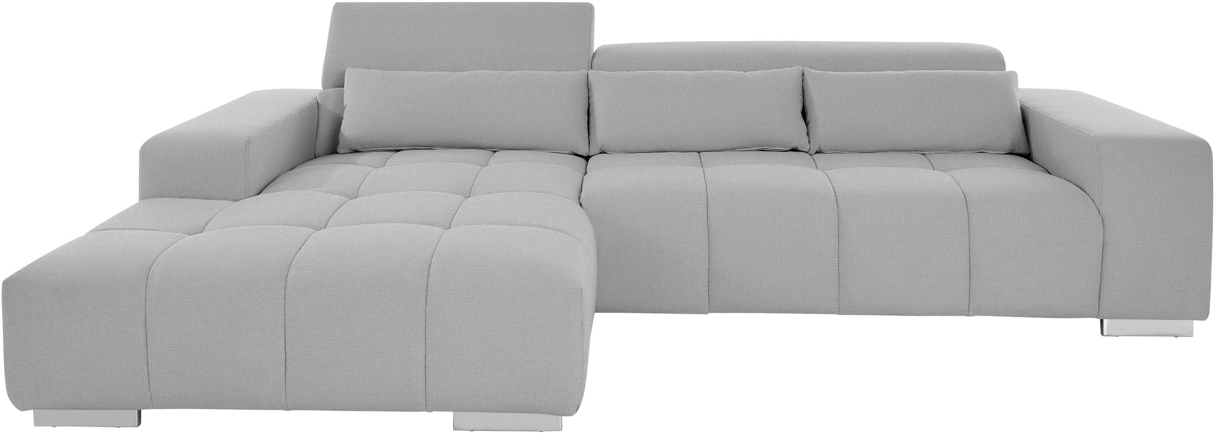 COTTA Ecksofa "Orion L-Form" mit 2x Kopfteilverstellung & 3 Nierenkissen günstig online kaufen