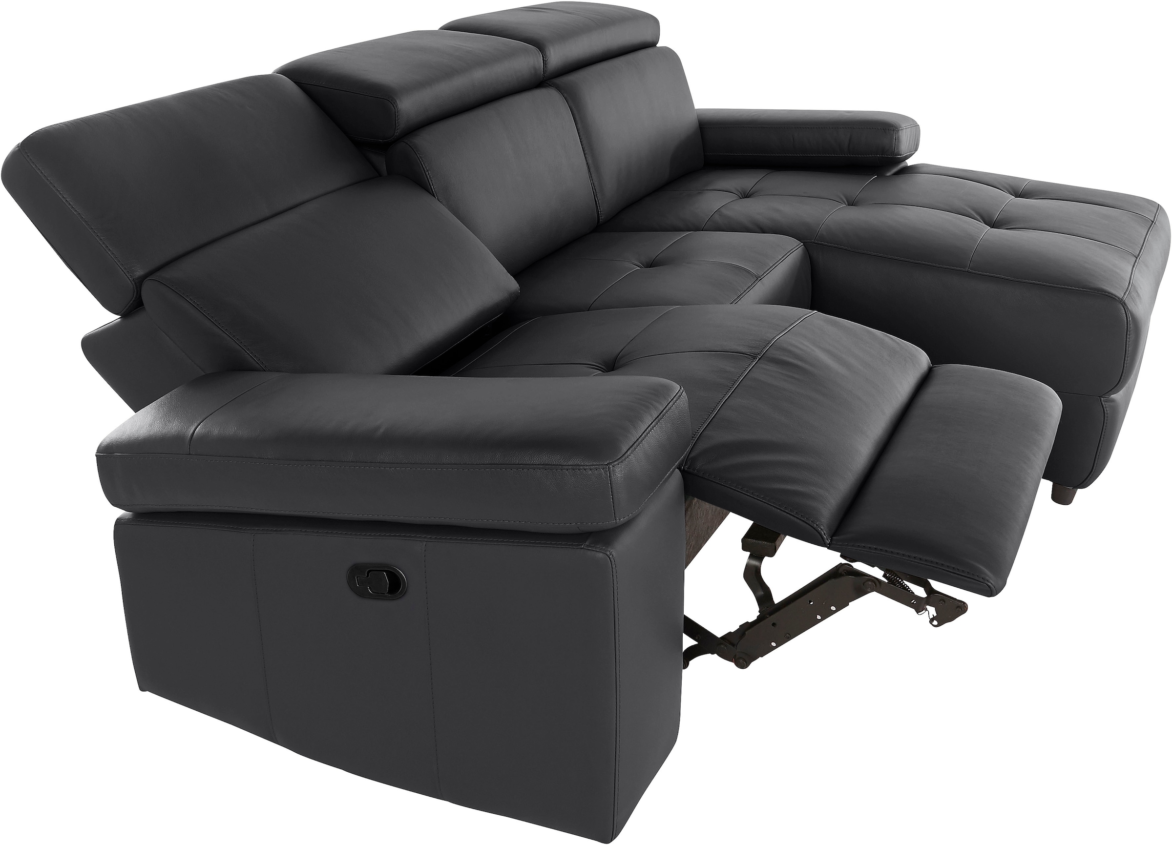 Places of Style Ecksofa »Kilado, L-Form,«, mit Relaxfunktion, verstellbarer Armlehne, Kopfteilverstellung