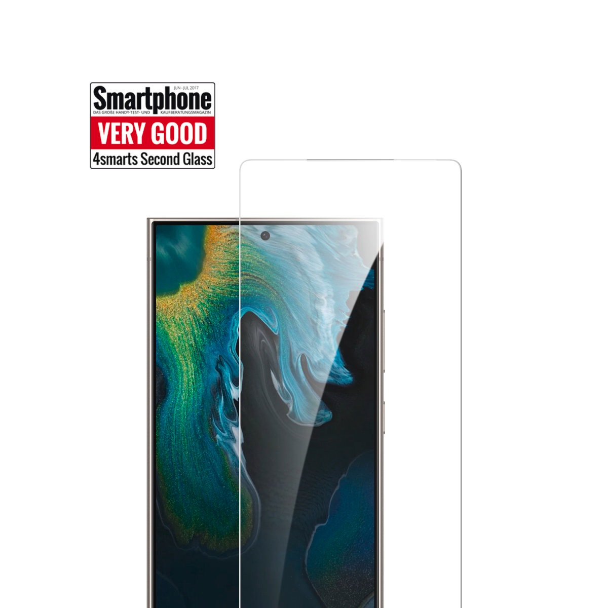 4smarts Displayschutzglas »Second Glass Screen Protector«, für Samsung Galaxy S25 Ultra, Displayschutzfolie, Schutzfolie, Bildschirmschutz, kratz- & stoßfest