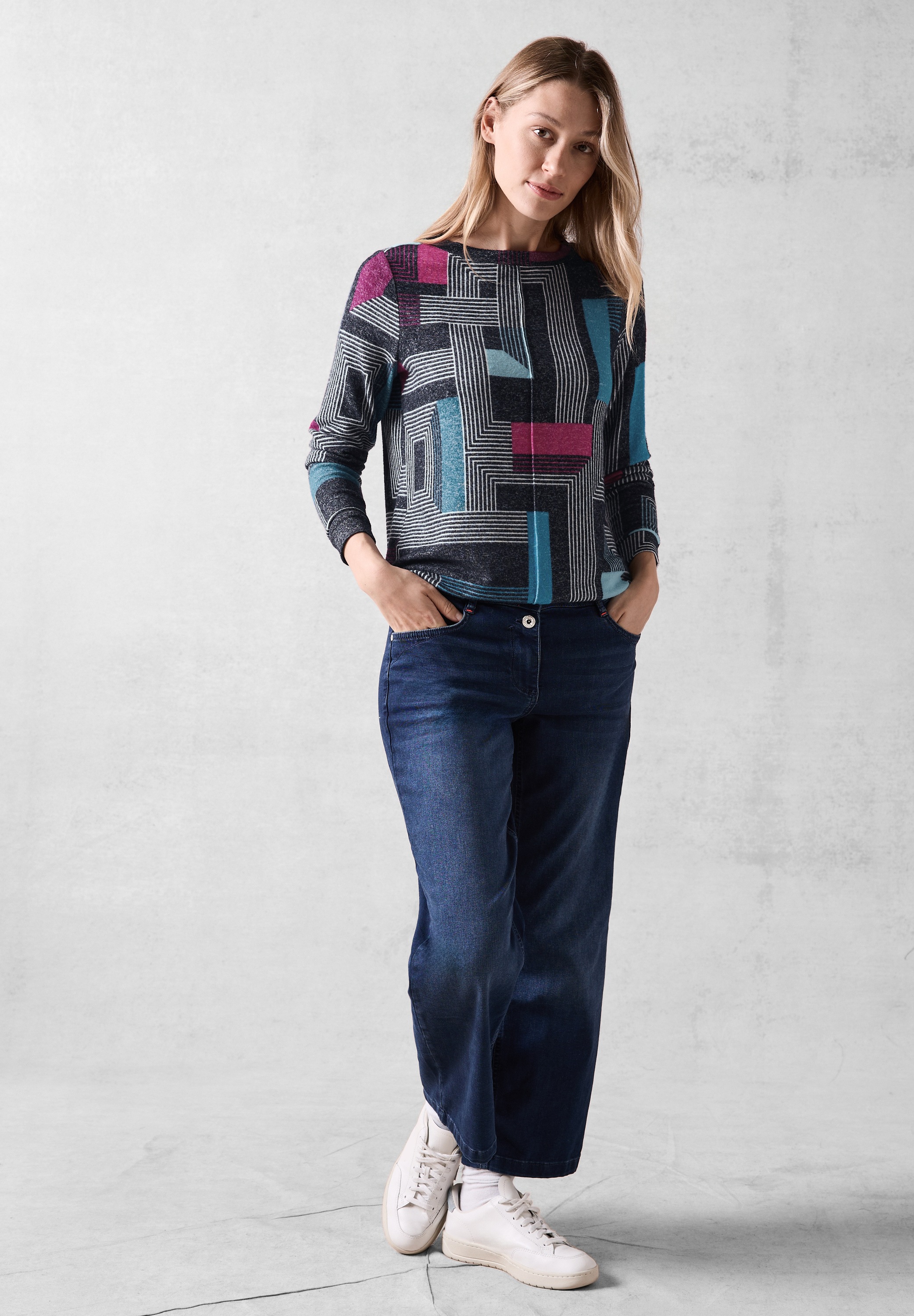 Cecil Langarmshirt, mit grafischem Design