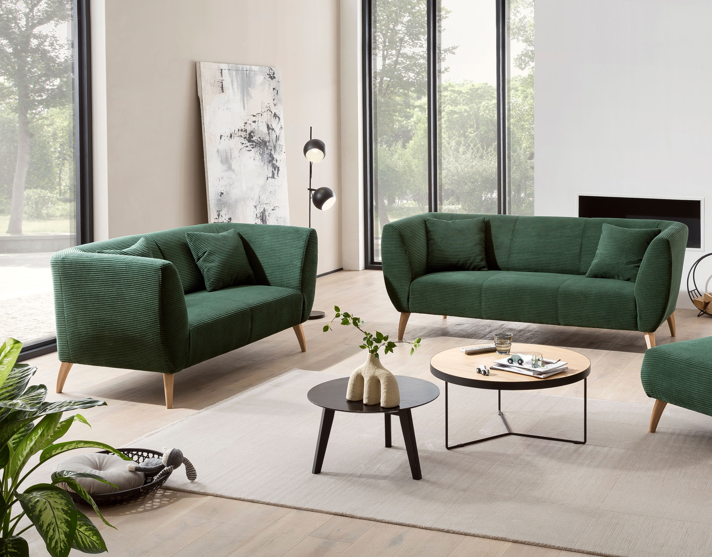 Home affaire Polstergarnitur "Colori" Set, 3-Sitzer und 2-Sitzer, 2 Stk. tl günstig online kaufen