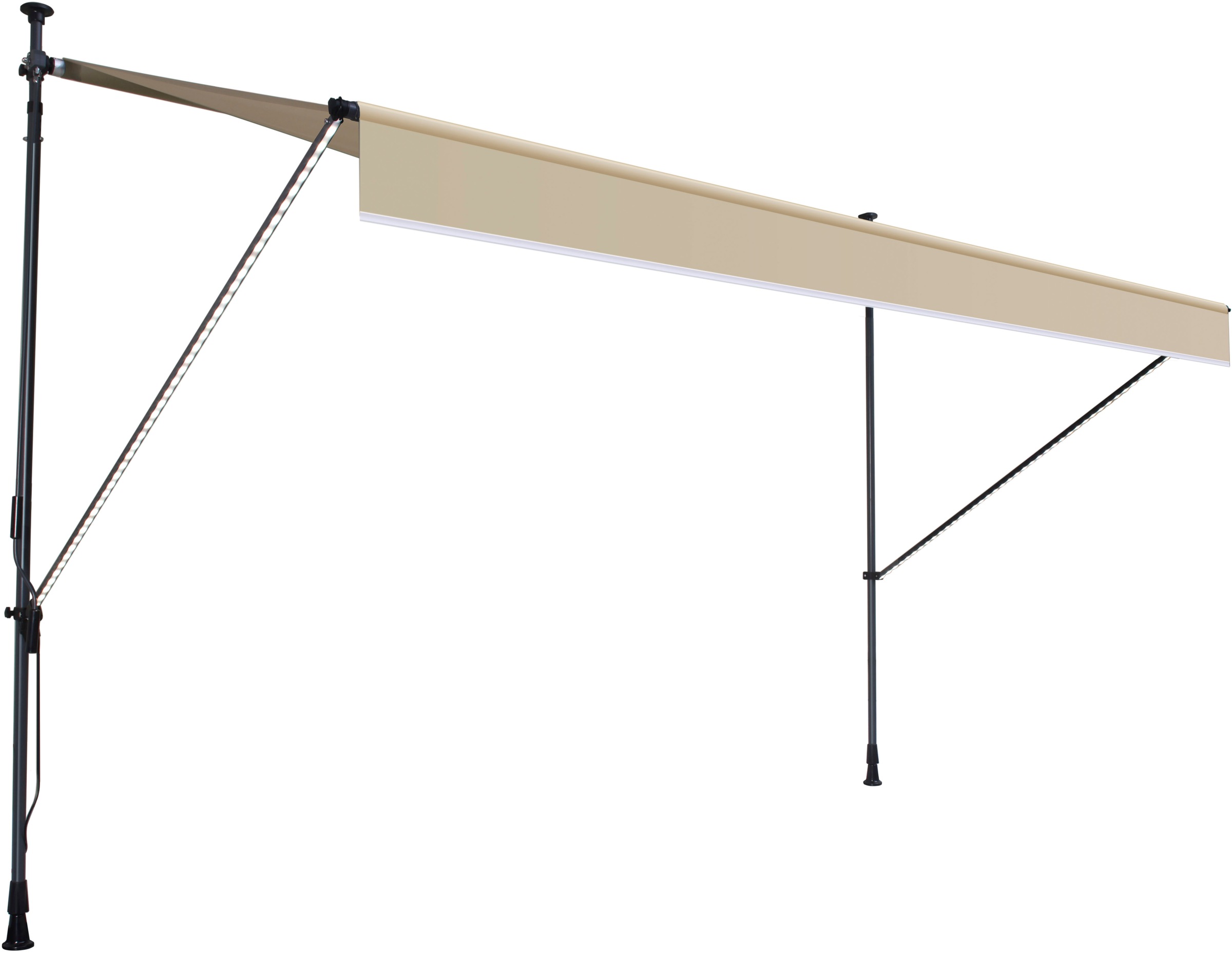 KONIFERA Klemmmarkise "mit LED-Warmlichtstreifen", Breite/Ausfall: 300/150 günstig online kaufen
