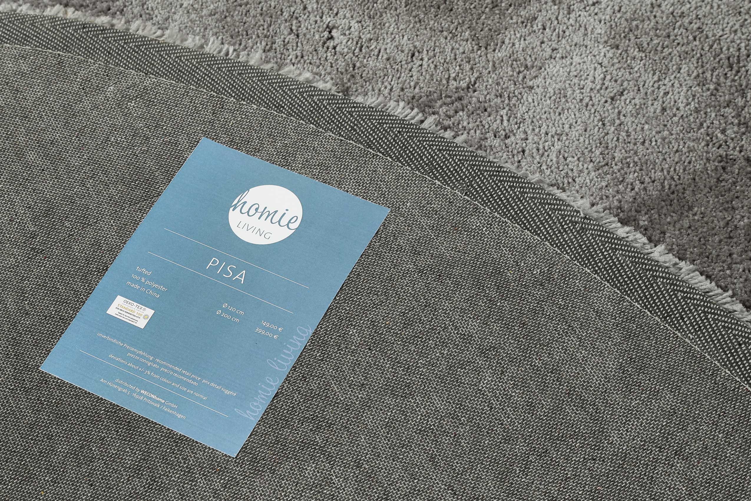 Thumbnail - Homie Living Teppich "Pisa" rund 25 mm Höhe Hochflor, Microfaser, uni, weich, Shaggy, Wohnzimmer, Schlafzimmer